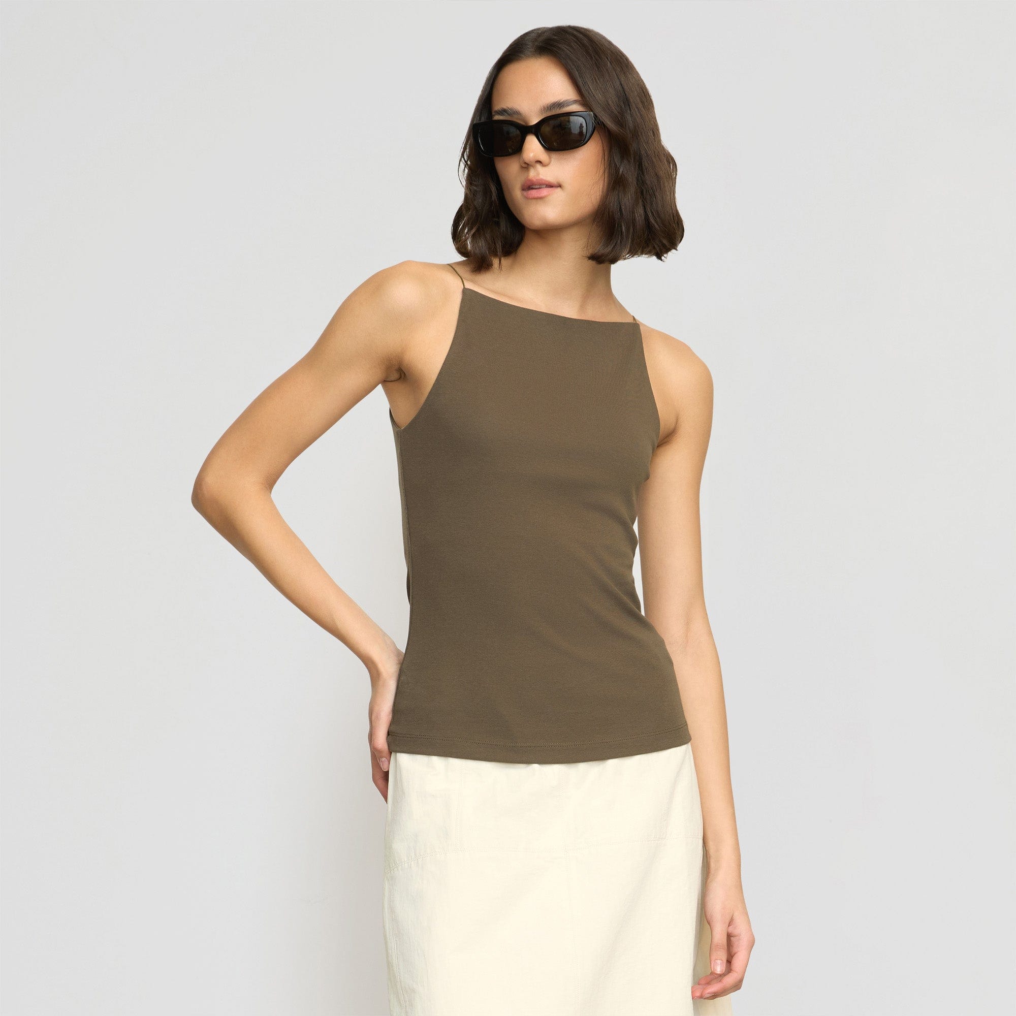 Ella Women's Sleeveless Tank Top - Soft Stretchy Casual Summer T-Shirt for Workout, Yoga, and Everyday Wear
