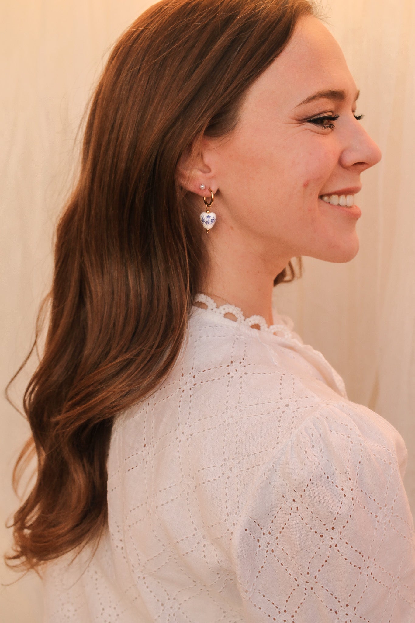 Mini Bella Hoop Earrings in Blue - Dainty Gold Hoops for Women, Perfect for Everyday Wear & Special Occasions