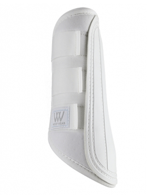Woof Wear Single Lock Brushing Boots for Horses - White | Durable Stable Boots for Grooming & Training | Perfect for Show Prep & Daily Care
