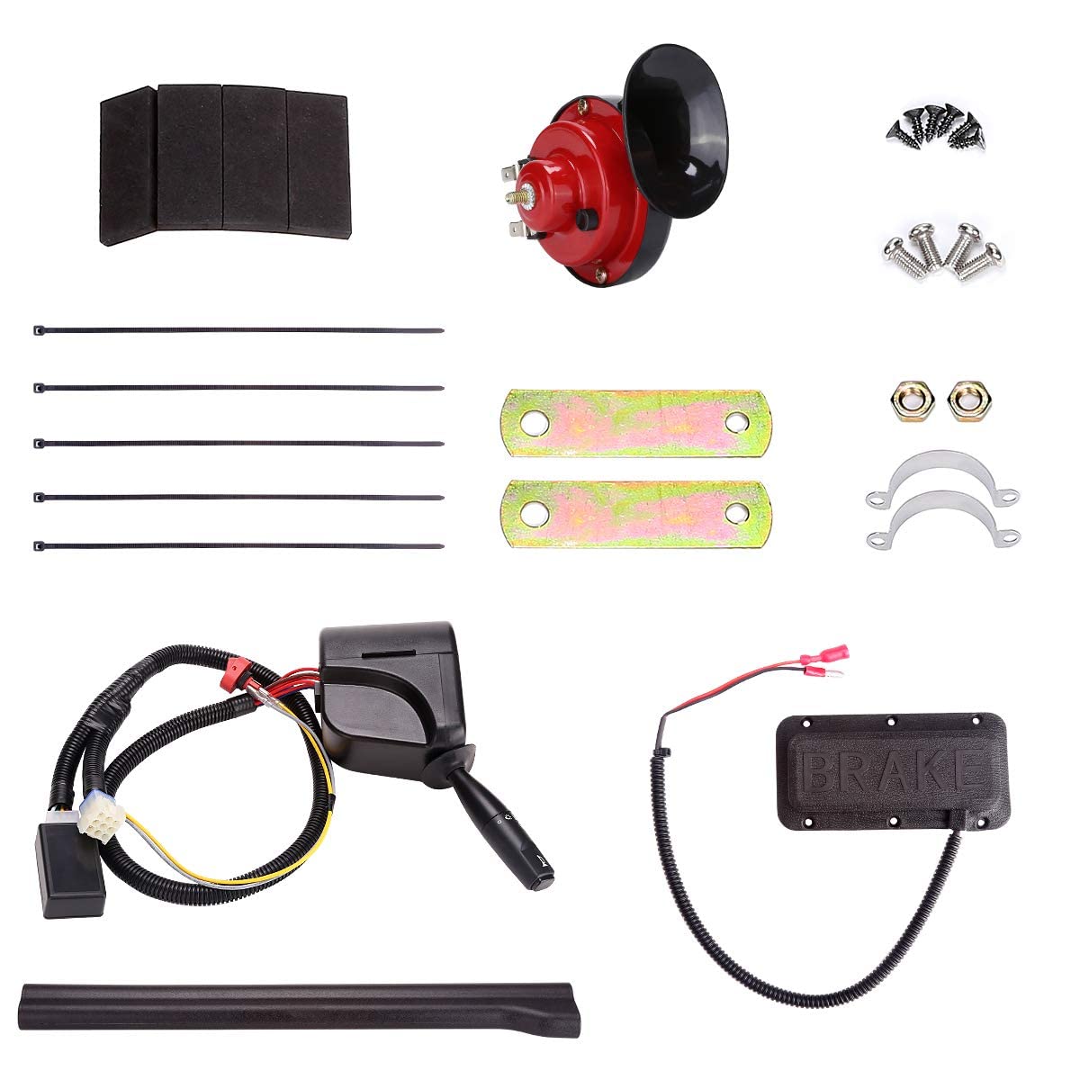 **Universal 12V Golf Cart Headlight & Tail Light Kit for Club Car DS - Upgraded LED Headlights, Amber Turn Signals, Brake Lights - Compatible with Gas & Electric Models - Perfect for Night Driving & Safety**