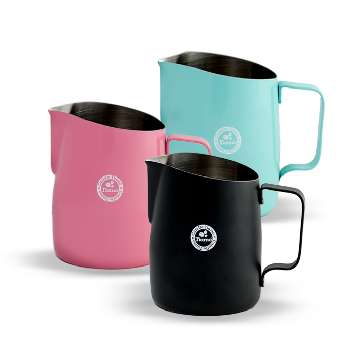 Tiamo Tapered Milk Jug 450ml - Premium Barista Coffee Frothing Pitcher for Latte Art, Perfect for Home & Professional Use