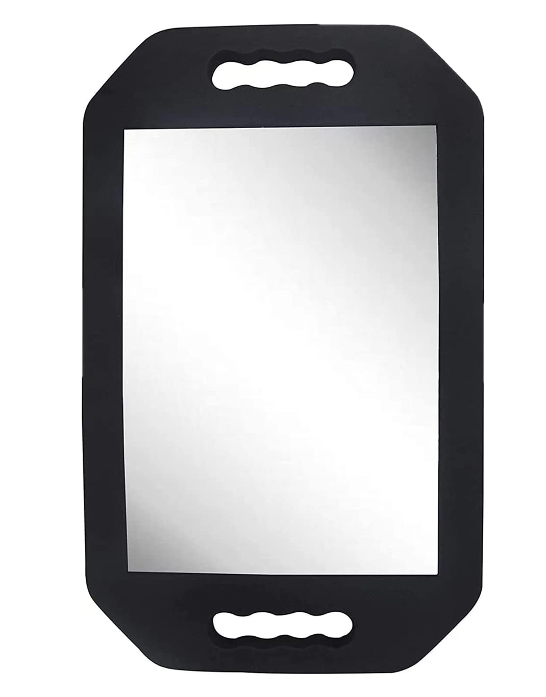 Large Double Handle Mirror - Lightweight Rectangular Handheld Mirror for Hair Stylists & Barbers - Salon Equipment & Beauty Accessories (1PC) - Perfect for Makeup, Hairstyling & Home Decor