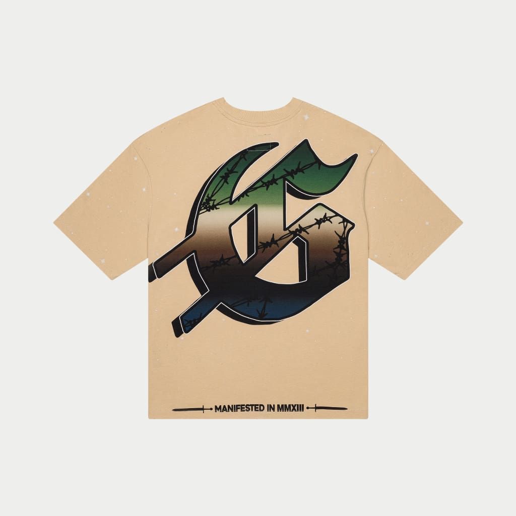 GODSPEED Air Strike Graphic T-Shirt for Men - Comfortable Cotton Tee in Bone Color - Perfect for Casual Wear, Street Style & Everyday Outfits
