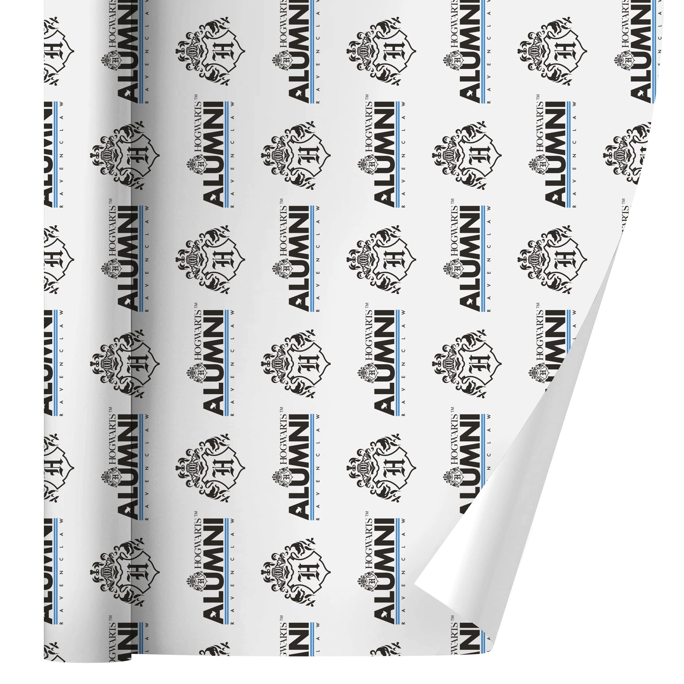 Harry Potter Ravenclaw Alumni Gift Wrap Wrapping Paper Rolls - Premium Quality, Blue & Bronze Themed, Perfect for Birthday Gifts, Christmas Presents & House Pride Decorations
