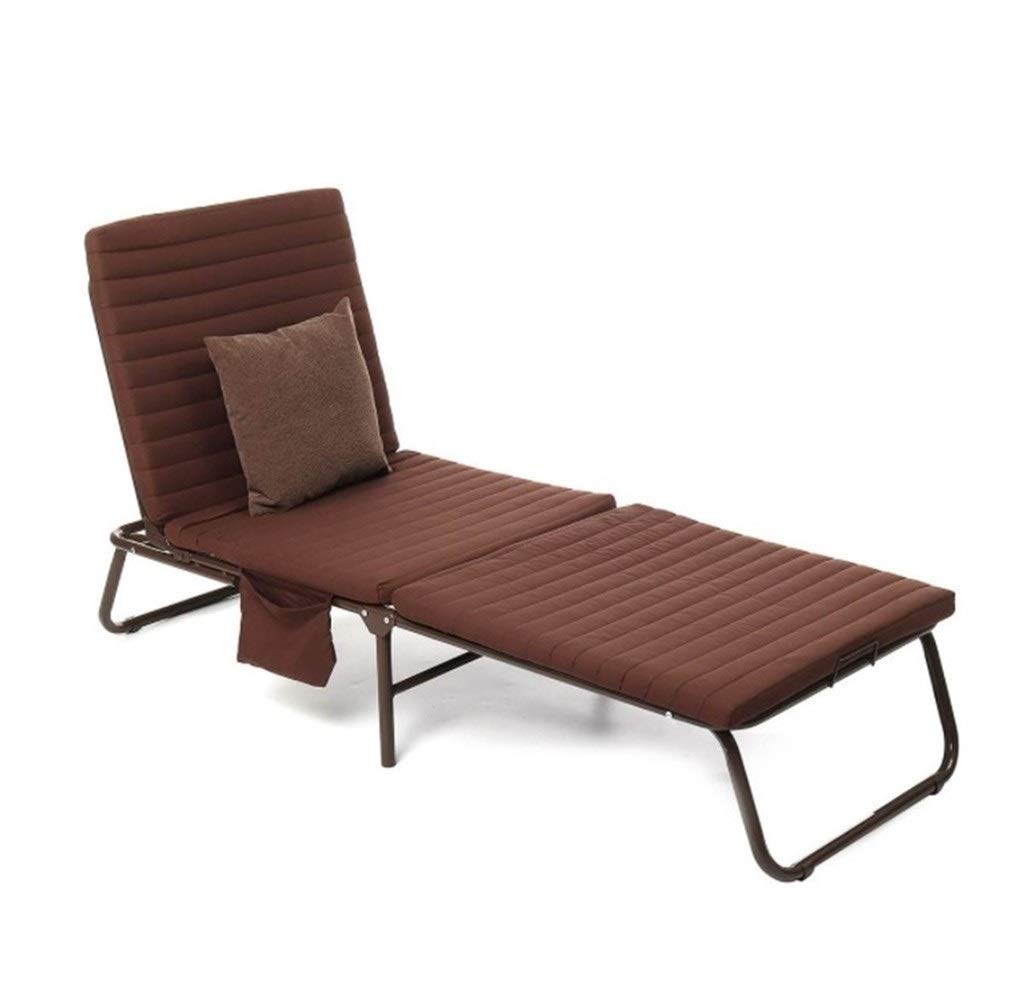 Portable Folding Bed - Single Size Nap Bed for Home, Office & Travel - Lightweight & Compact Reclining Chair for Napping, Camping & Emergency Use