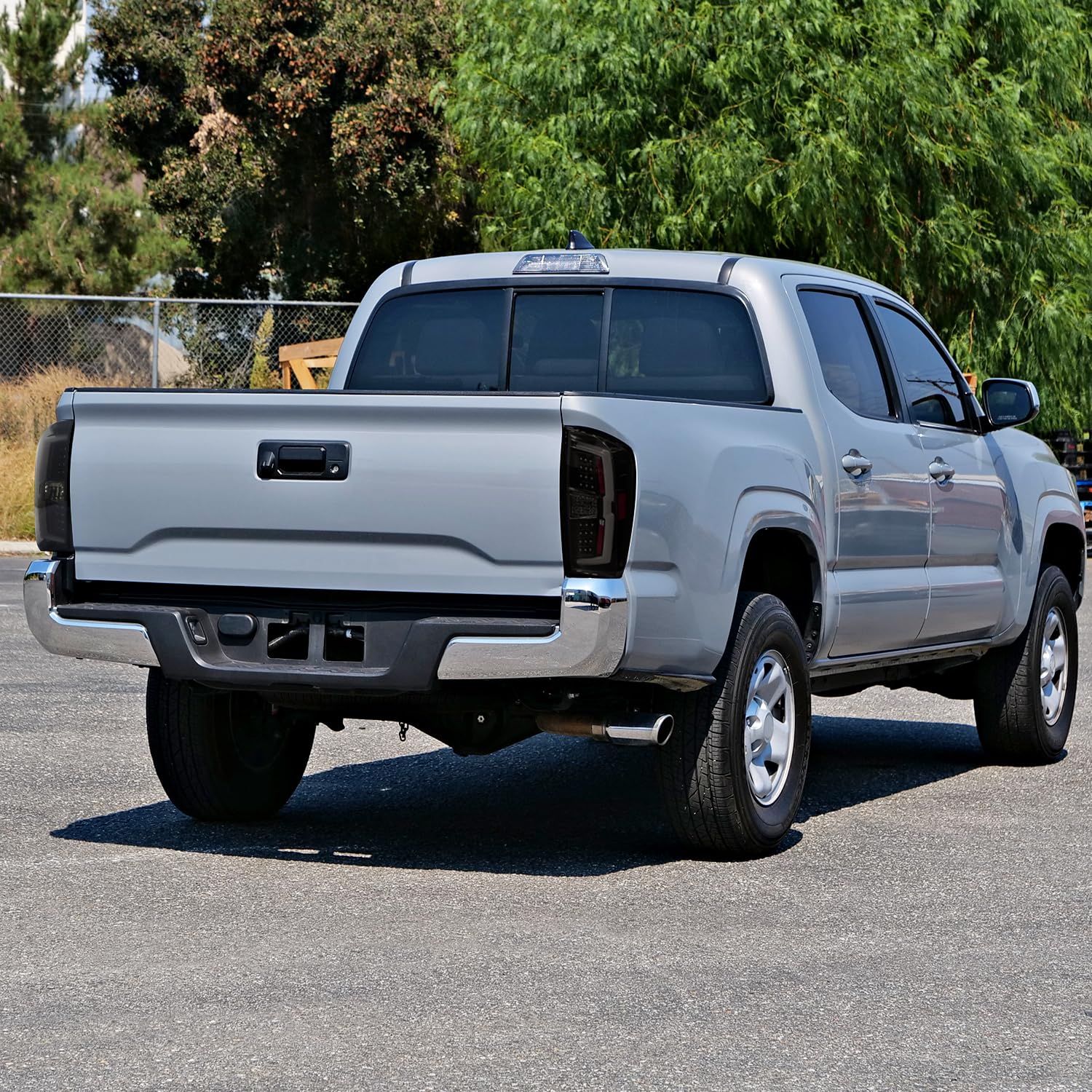 Spec-D Tuning Glossy Black Smoke LED Tail Lights with White LED Light Bar - Compatible with 2016-2022 Toyota Tacoma (Left + Right Pair) - Upgrade Your Truck's Style & Safety for Night Driving & Off-Road Adventures
