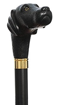 Black Lab Walking Stick - Adjustable Hiking Staff for Seniors & Outdoor Enthusiasts - Perfect for Trail Hiking, Mountain Climbing & Daily Support