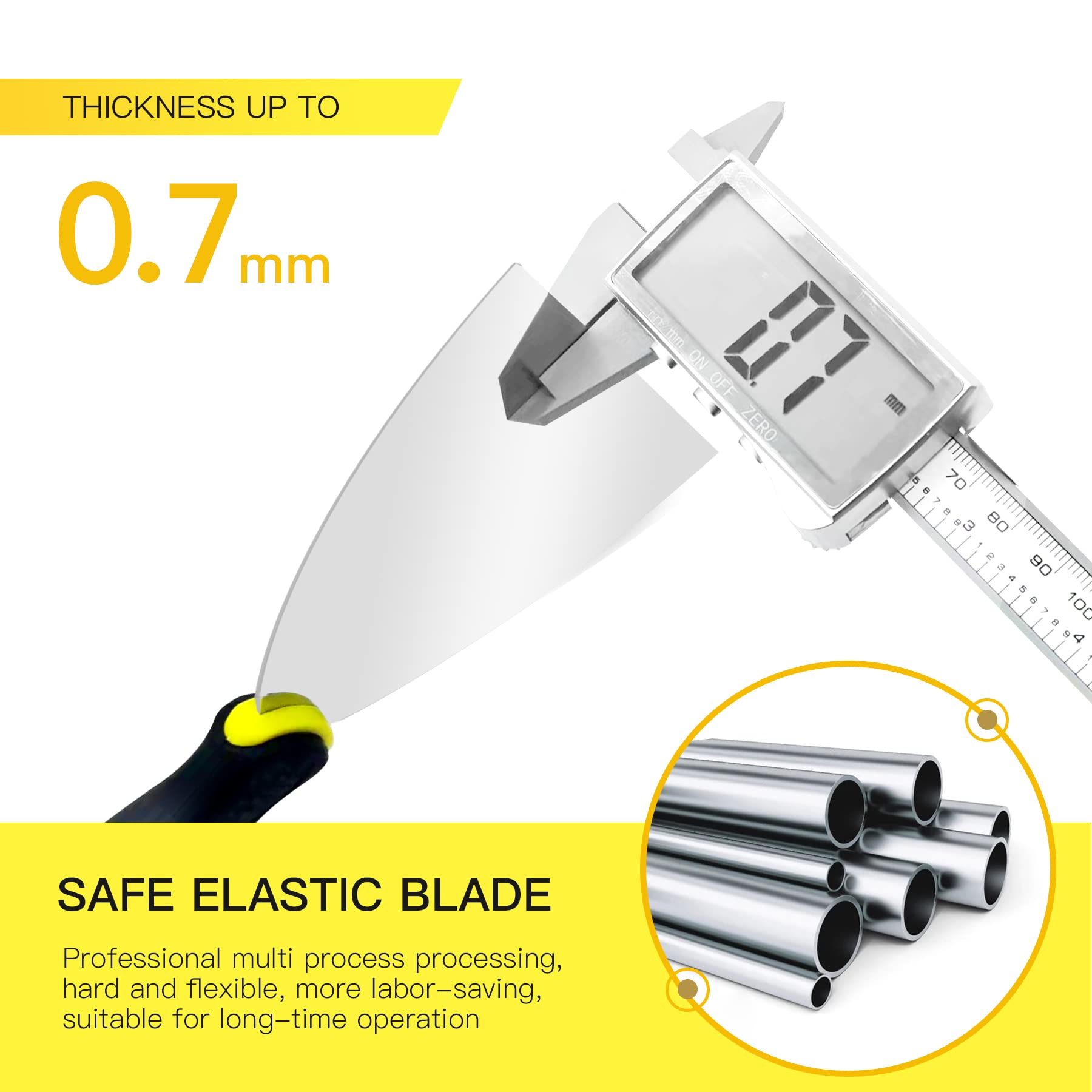 DEKEones 5-Inch Putty Knife Scraper - Metal Drywall Finishing Tool for Plaster, Decals & Wallpaper Removal - Perfect for Home Renovation & DIY Projects