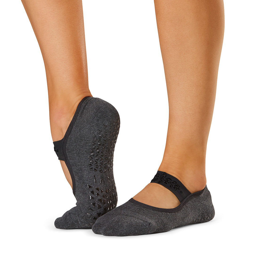 Tavi Noir Lola Non-Slip Grip Socks for Women - Yoga, Pilates, Barre & Workout - Anti-Skid Dance Socks with Arch Support