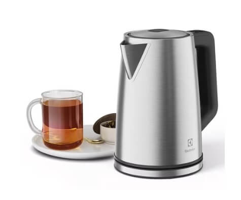 Electrolux E5EK1 50ST 1.7L Electric Kettle - Fast Boiling, Auto Shut-Off, Stainless Steel - Perfect for Home, Office & Tea/Coffee Lovers