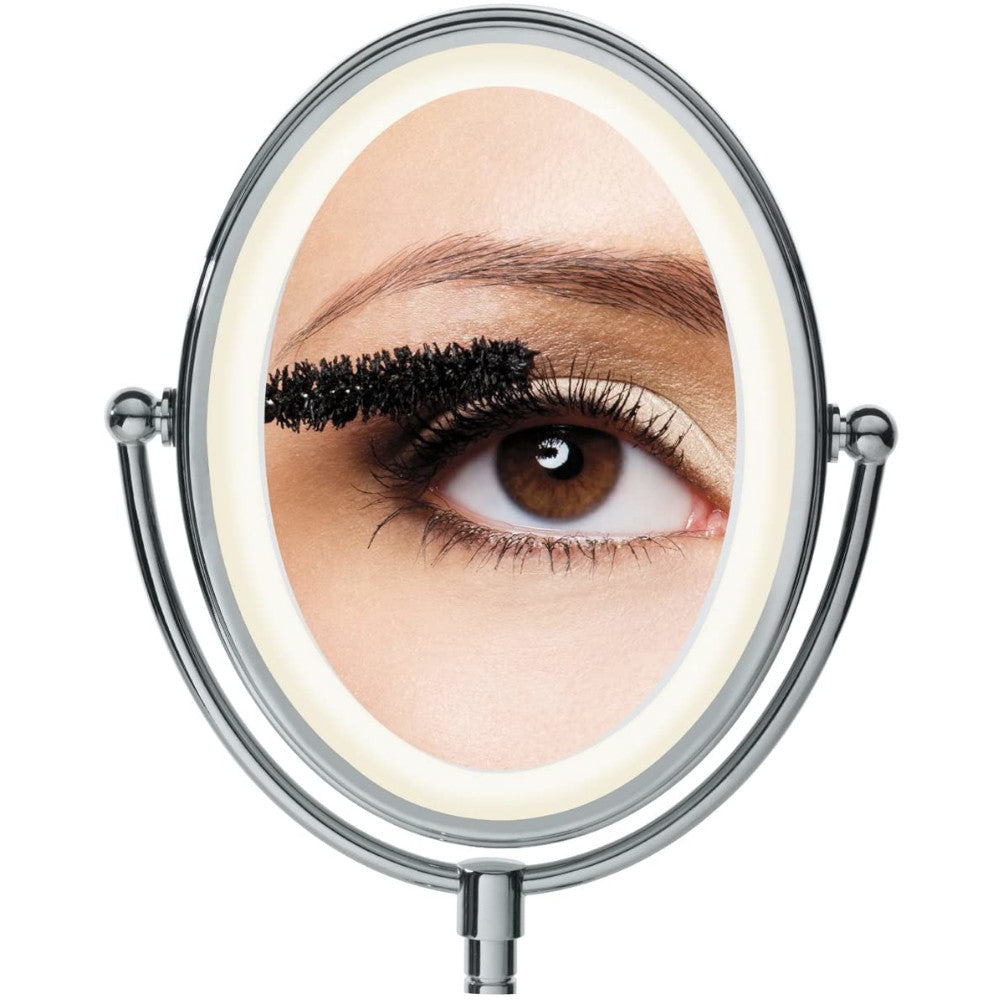 CONAIR LED Makeup Mirror 1X/7X Magnification 8.5 Inch with Touch Control - Perfect for Vanity, Bathroom & Travel (Model TGBE51LEDC)