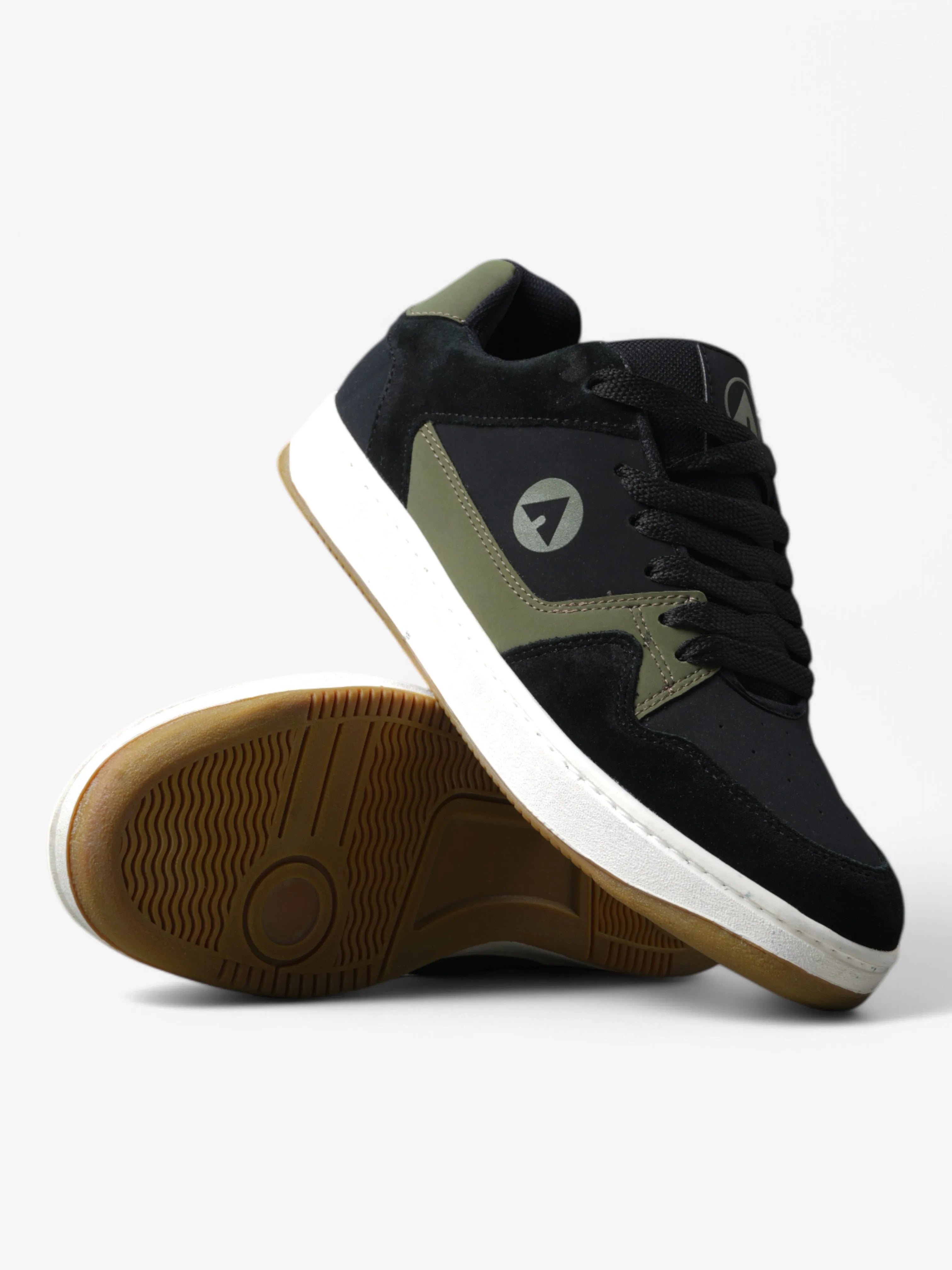 Airwalk Brook Black & Green Sneakers - Comfortable Casual Shoes for Men & Women - Perfect for Walking, Running, and Everyday Wear
