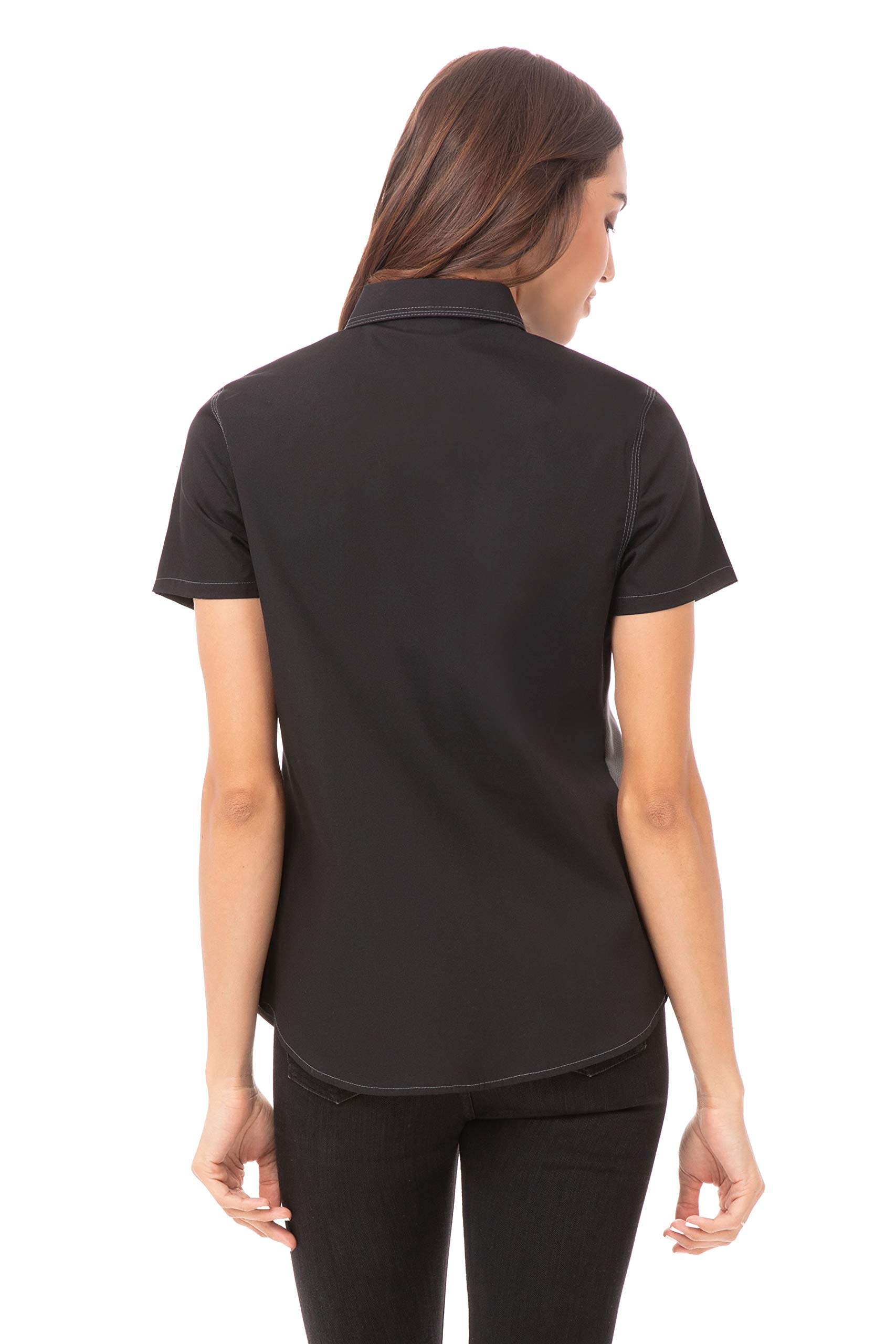 Chef Works Custom Embroidered Women's Universal Contrast Chef Shirt - Professional Kitchen Uniform for Female Cooks & Culinary Staff