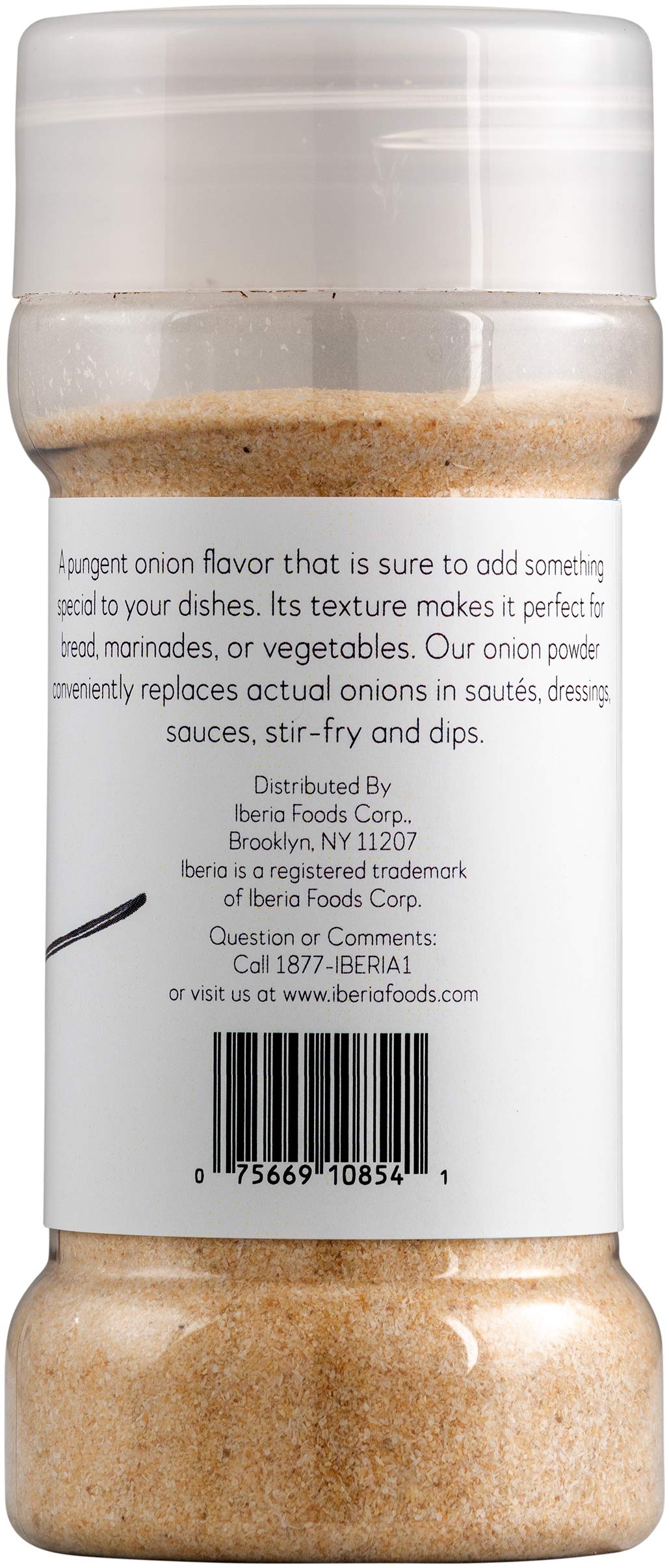 Premium Iberia Onion Powder, 7.5 Ounce (Pack of 2) - All-Natural Seasoning for Cooking, Baking & Grilling - Perfect for Soups, Salads, Meats & Homemade Spice Blends
