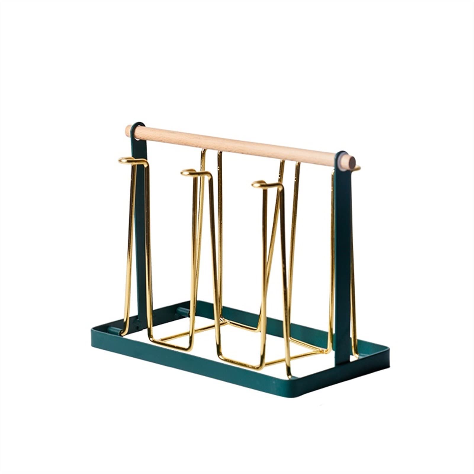 Creative Countertop Mug Holder - Upside Down Hanging Wrought Iron Cup Drain Rack for Coffee Mugs & Glass Bottles - Perfect for Kitchen Storage & Organization