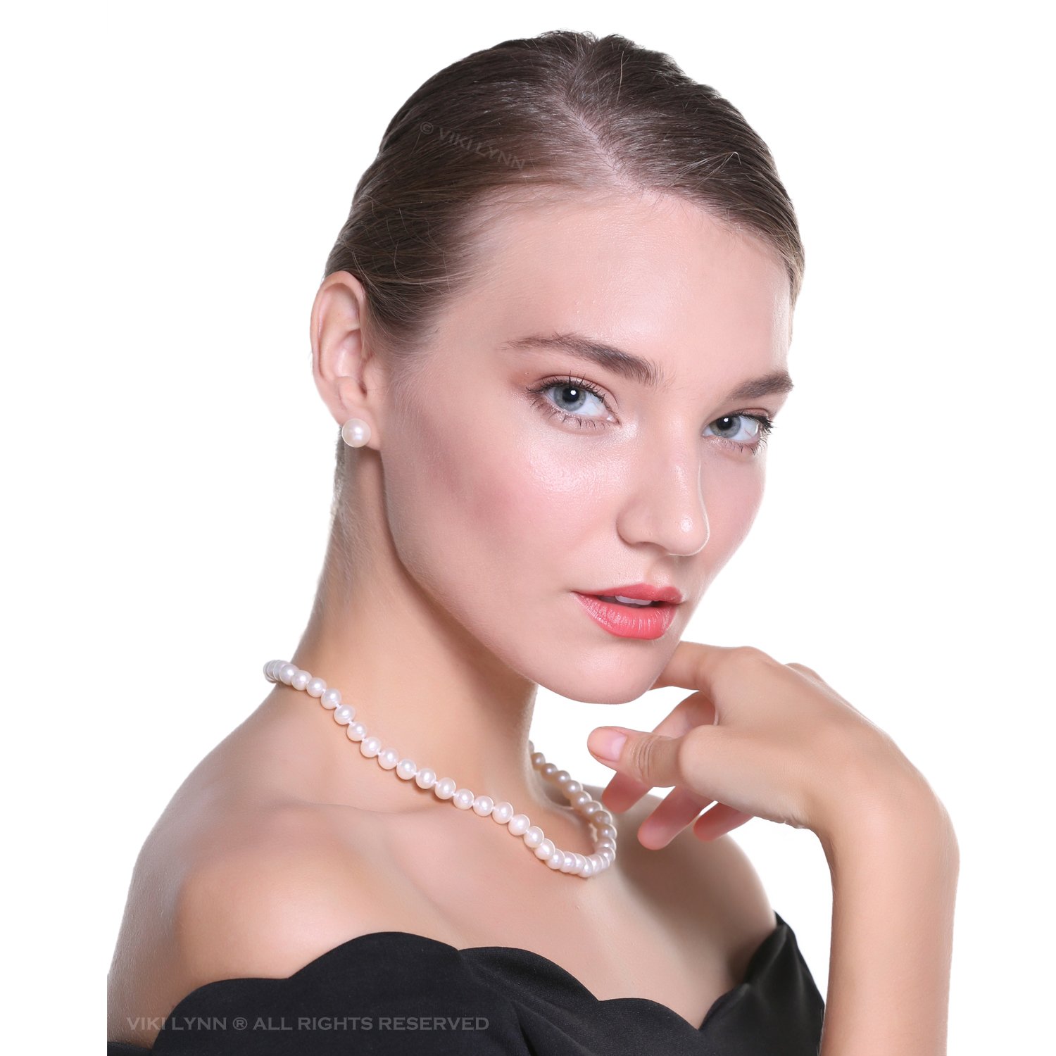 VIKI LYNN Freshwater Cultured Pearl Necklace - Elegant & Timeless Jewelry for Women, Perfect for Weddings, Parties & Special Occasions