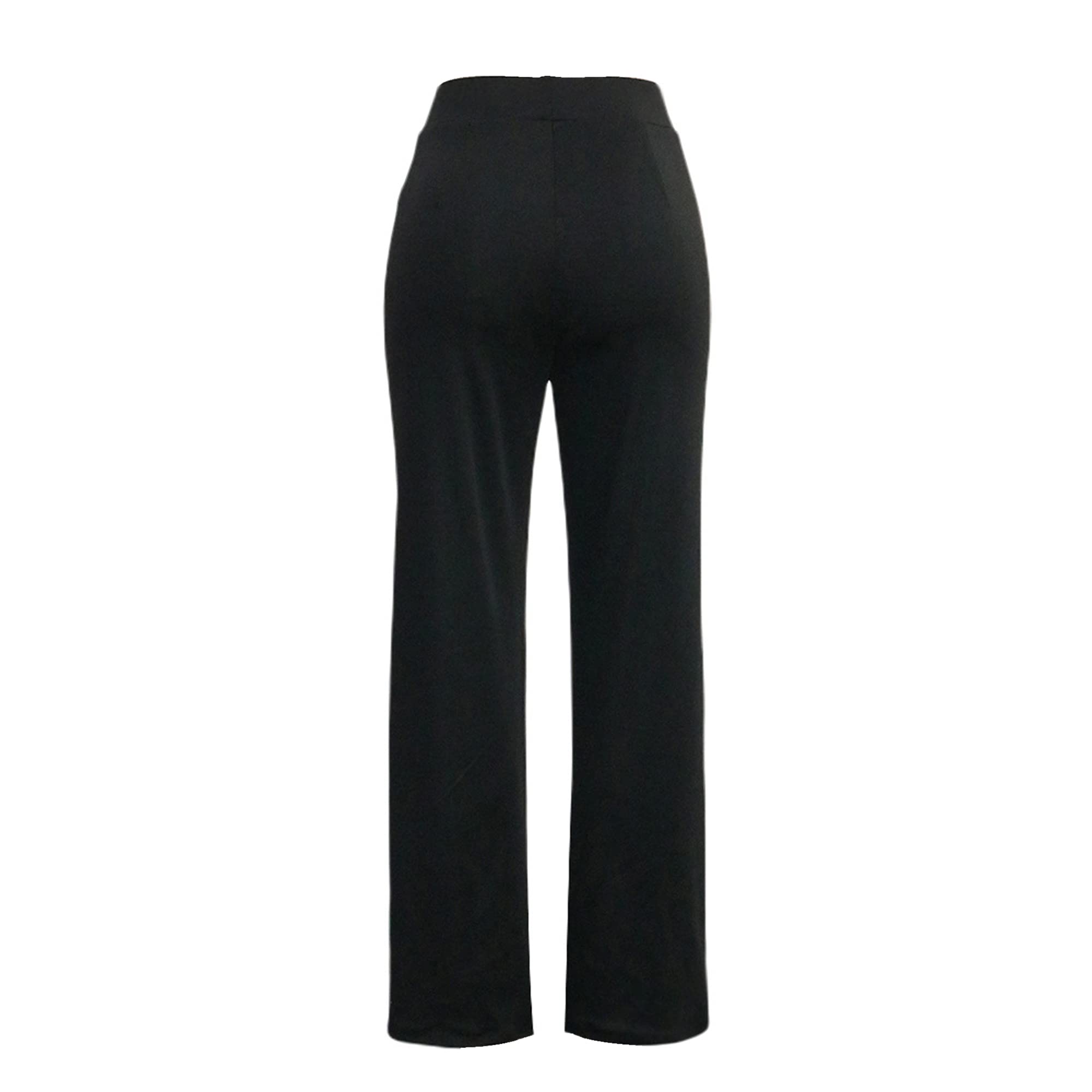 Women's Stretchy Wide Leg Flare Pants - Soft Comfortable Business Casual Trousers for Office Work & Everyday Wear