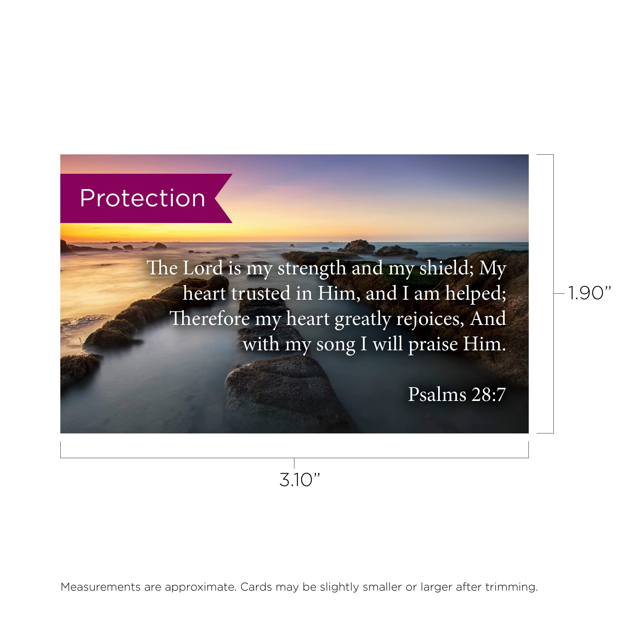 Pass It On Scripture Cards - Pack of 25 Inspirational Bible Verse Wallet Cards (Psalm 28:7) for Christian Devotionals, Bible Study & Scripture Memorization | Perfect for Encouragement Gifts, Small Group Fellowship & Personal Faith Journey