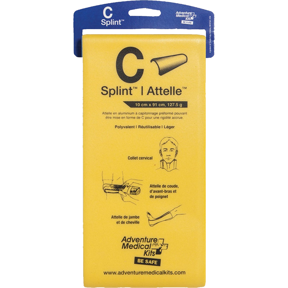 C Splint Finger Brace - Adjustable Finger Splint for Broken, Sprained, or Jammed Fingers - Ideal for Sports Injuries, Arthritis Pain Relief & Post-Surgery Support