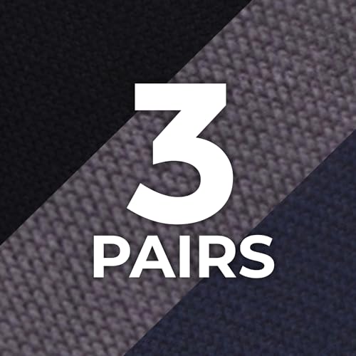 Black/Dark Gray/Navy - 3 Pairs