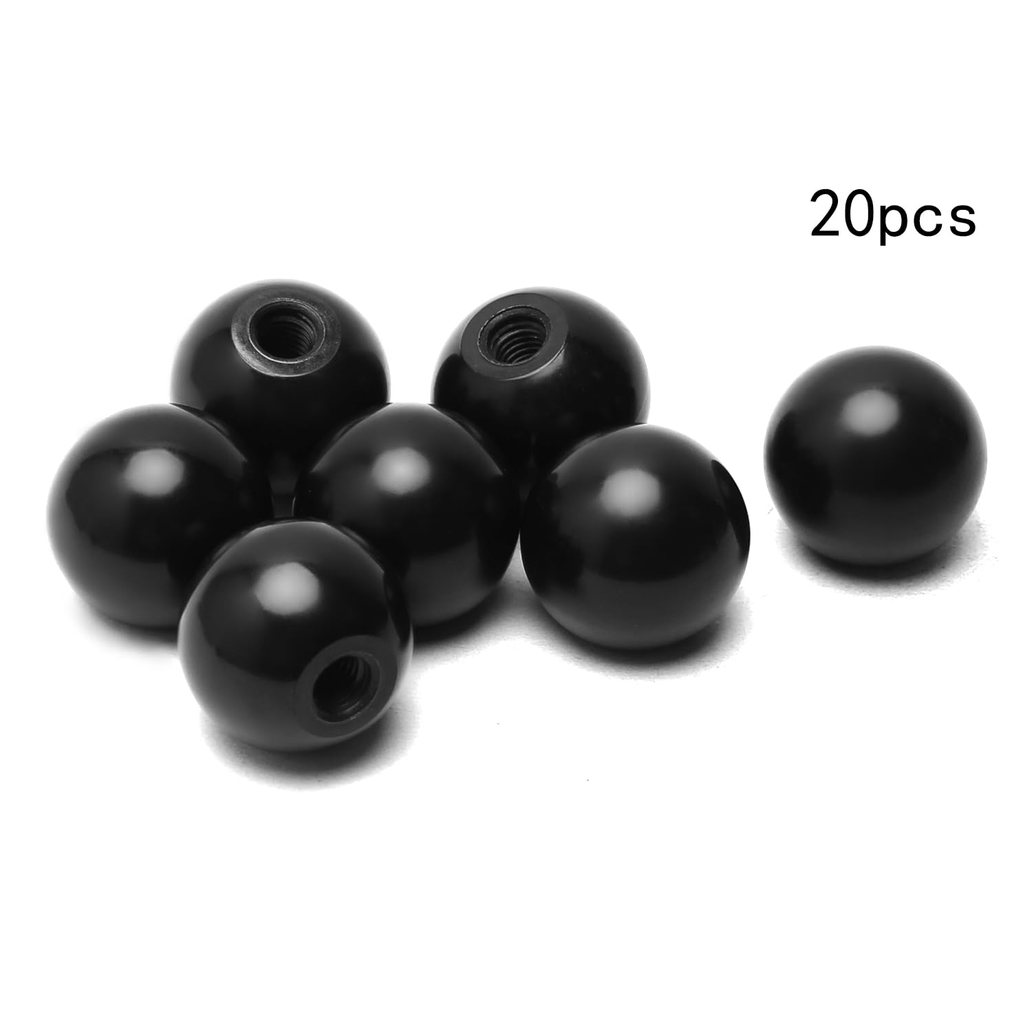 20Pcs Black Bakelite Ball Knob M8 Female Thread - 30mm/1.18