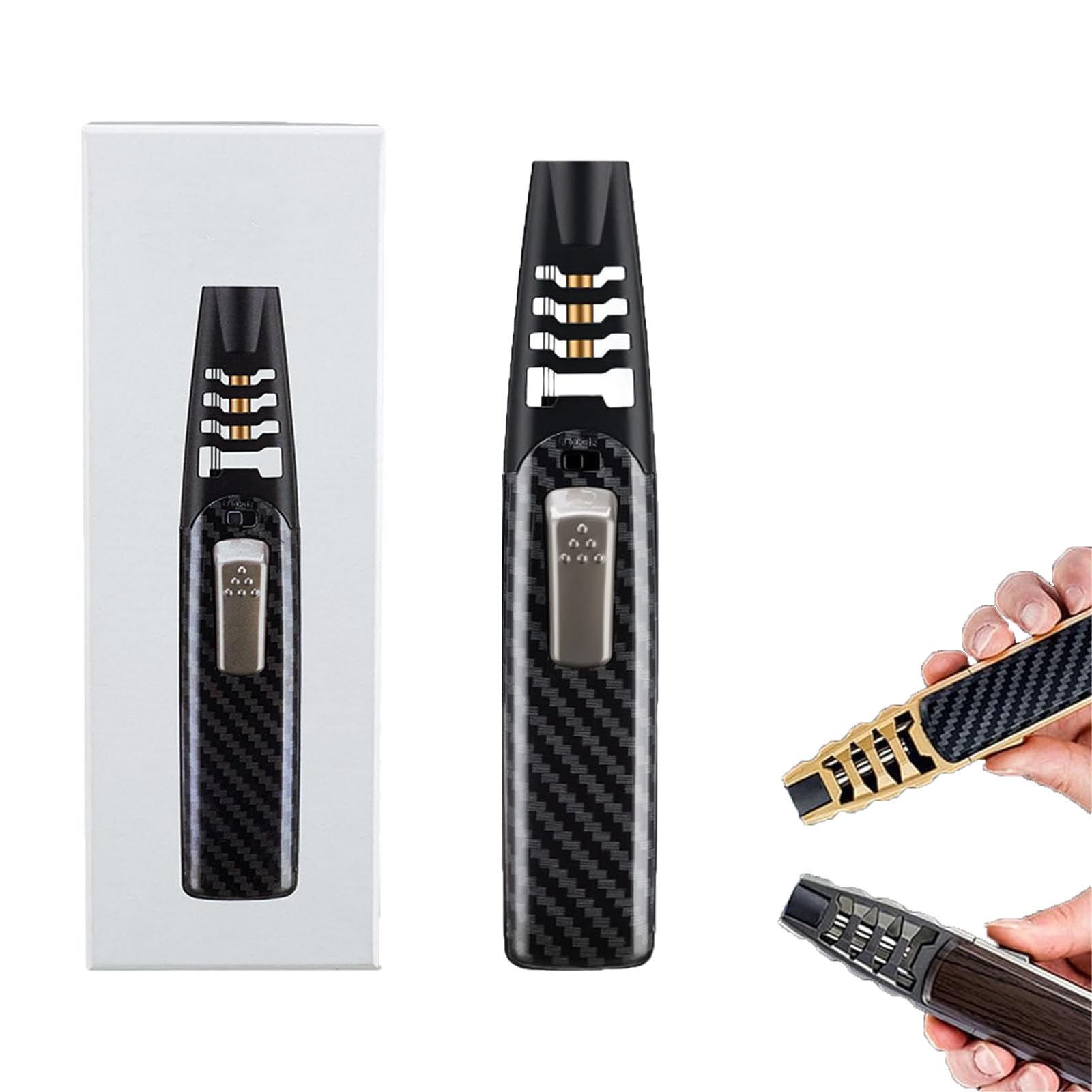 Rechargeable Fire Blaze Electric Lighter - Adjustable Dual-Arc Torch Flame for Cigars, Candles & Outdoor Camping | USB Charging & Windproof Design | Perfect for BBQ, Hiking & Emergency Use (Black)