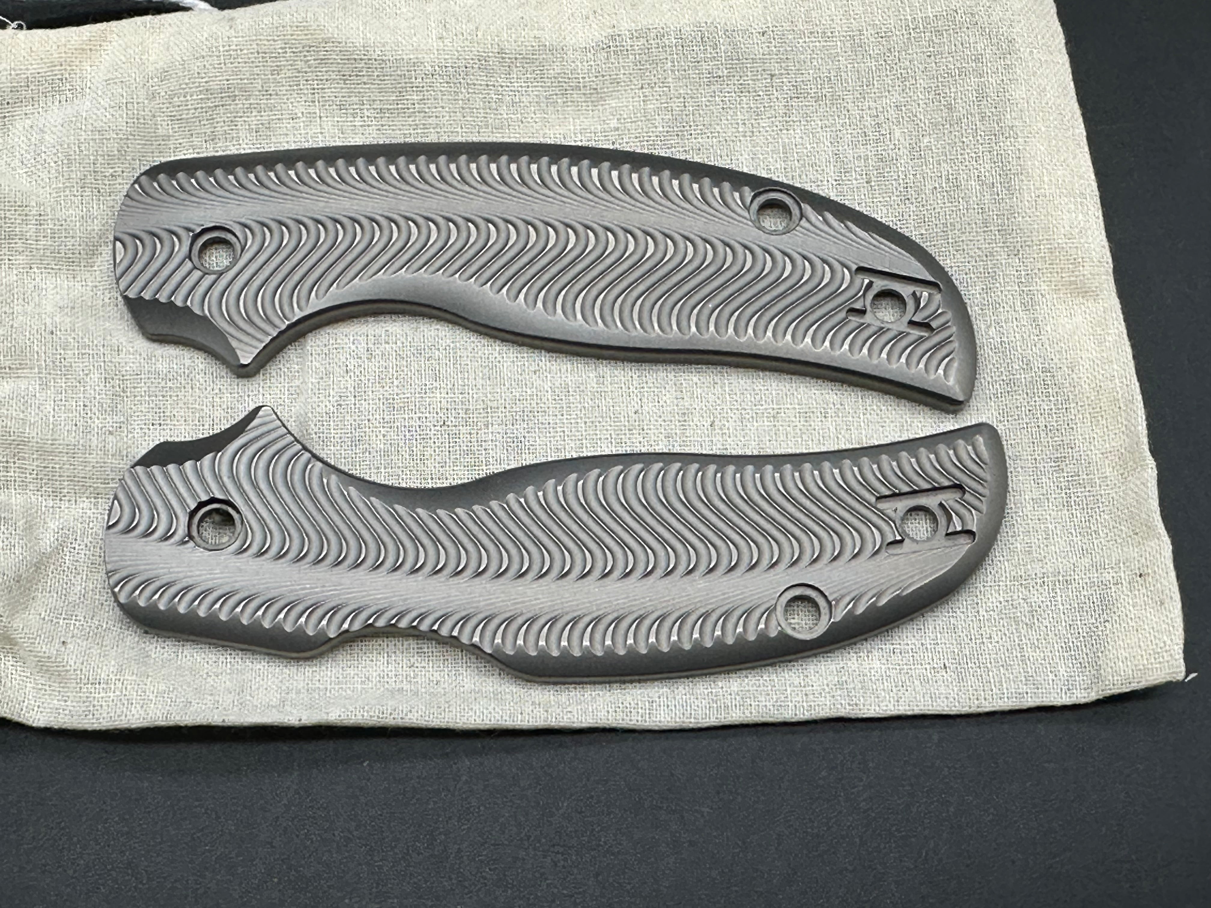 Spyderco Sage 5 Titanium Replacement Scales - Parsons Bladeworks Premium Ti Ripple Scales for EDC Knives | Perfect for Outdoor, Camping & Everyday Carry
