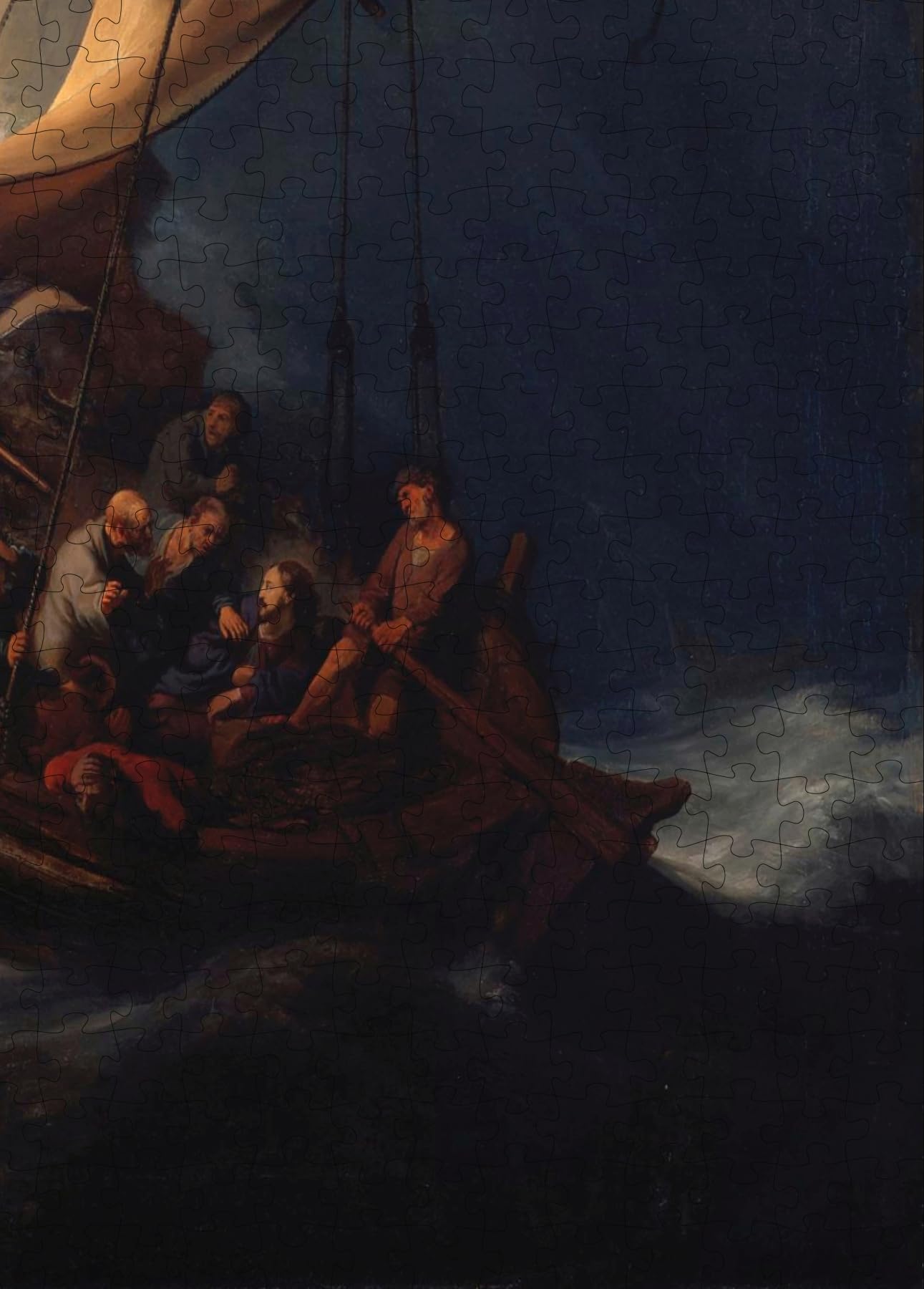 Rembrandt 1000-Piece Puzzle - Christ in The Storm for Home Decor & Gifts