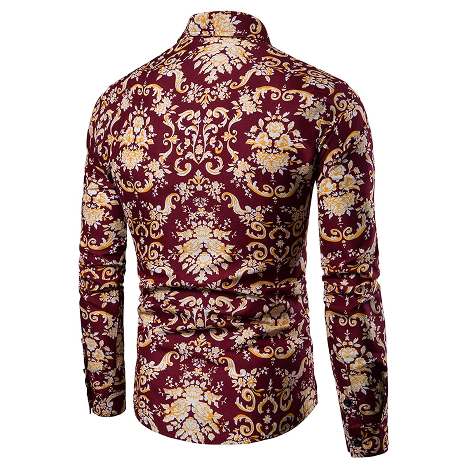 Vintage Graphic T-Shirts for Men - Large Size, Loose Fit Long Sleeve Lapel Casual Shirt - Perfect for Streetwear, Retro Fashion & Everyday Wear