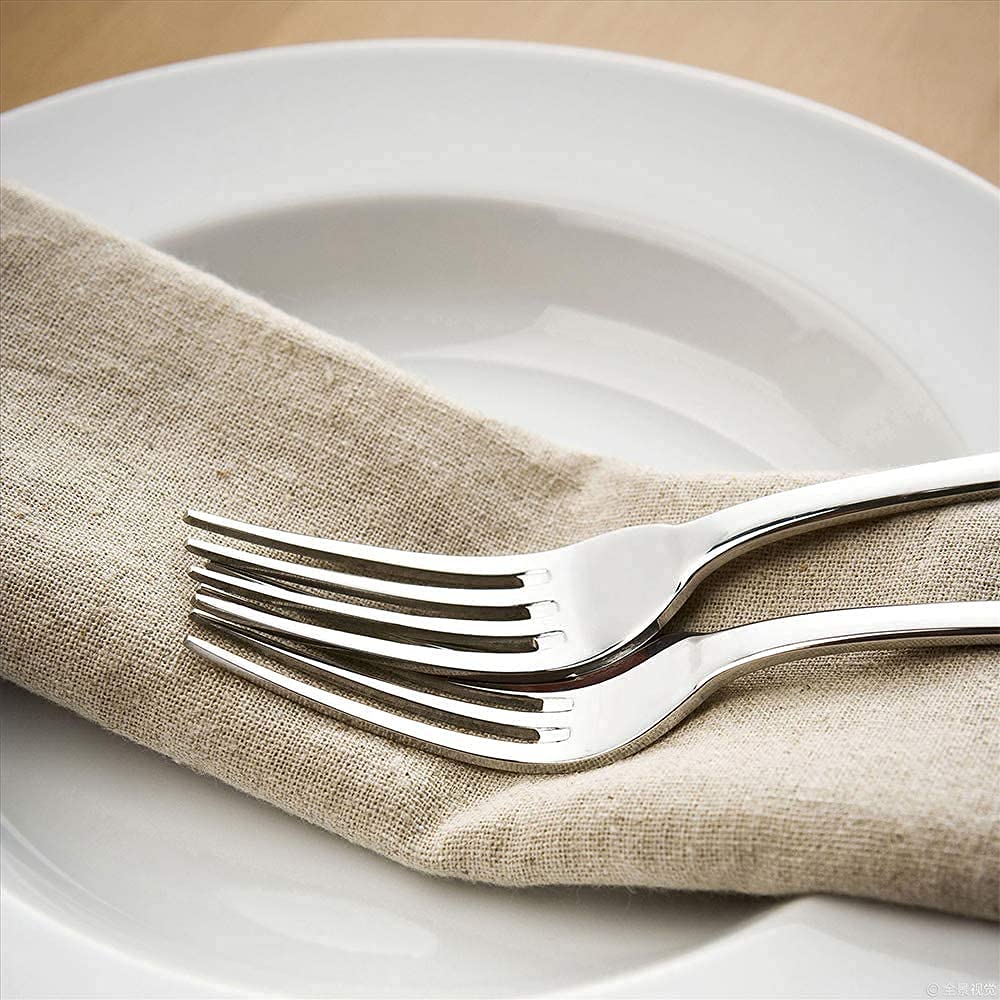 Premium 304 Stainless Steel Dinner Forks Set of 6 - Heavy Duty Flatware for Steak, Salad, Pasta - Perfect for Restaurants, Dinner Parties & Everyday Use