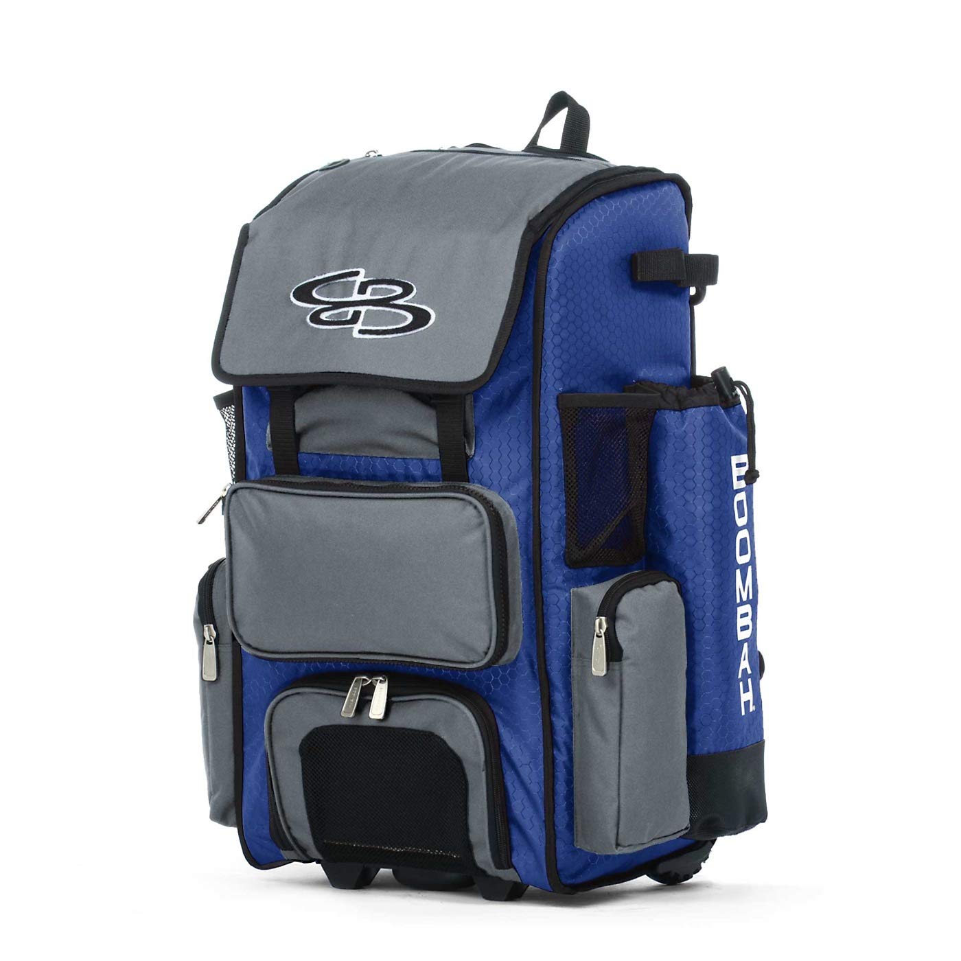 Boombah Superpack Hybrid Rolling Bat Bag - Wheeled & Backpack Style for Baseball & Softball Players | Perfect for Travel & Team Games