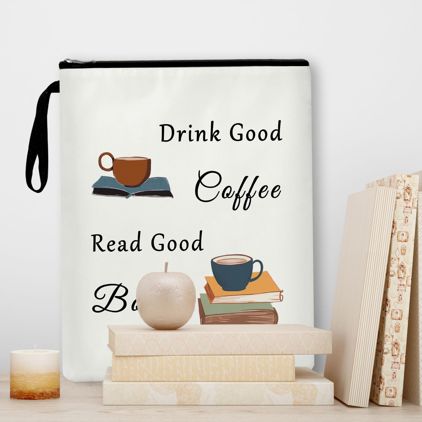 Premium Book Sleeve Protector for Paperbacks & Hardcovers - Perfect Gift for Book Lovers, Bibliophiles & Librarians - Ideal for Reading, Travel & Library Use - Bookish Gifts for Her/Him & Coffee Lovers