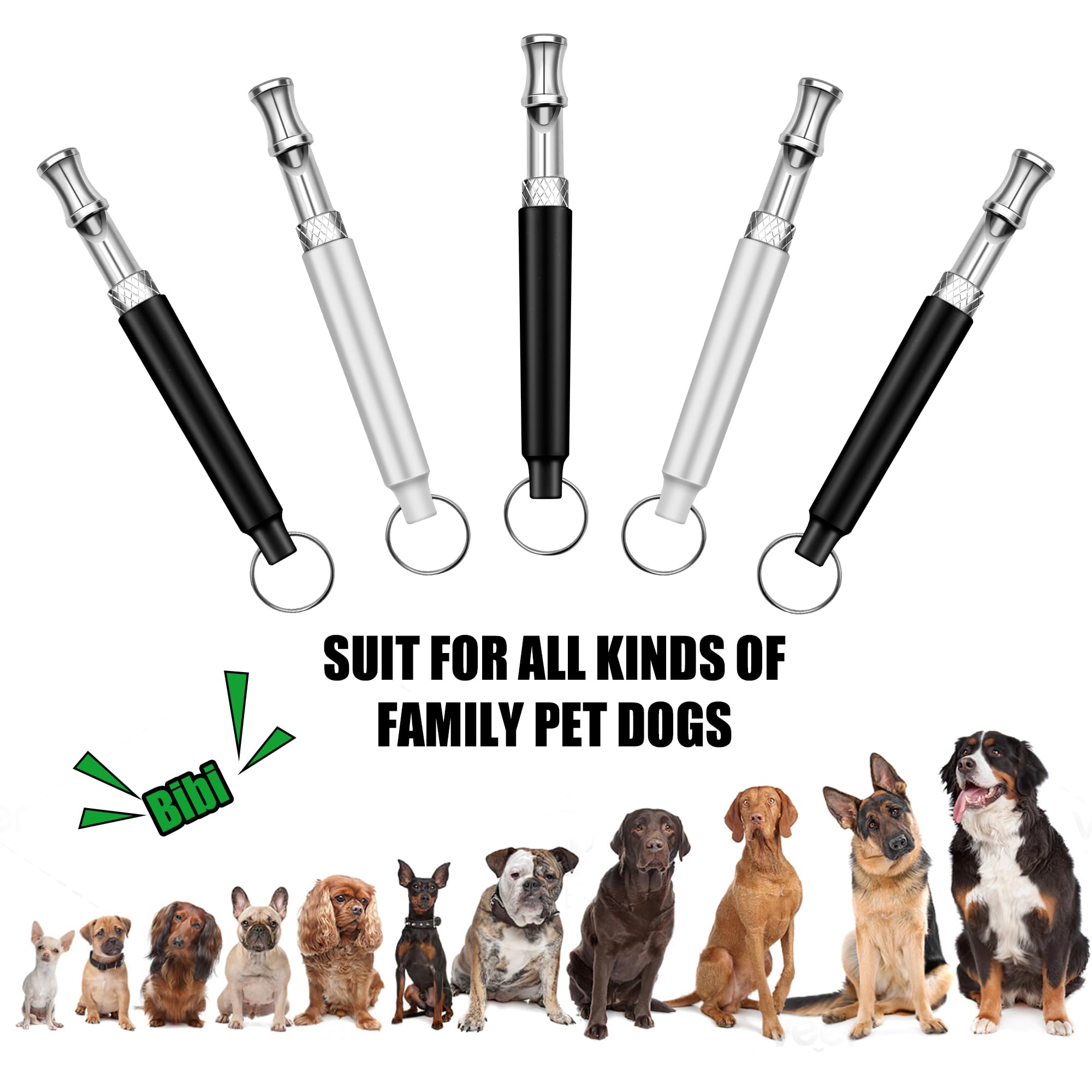 2 Pack Adjustable Ultrasonic Silent Dog Whistle for Training - Stop Barking & Neighbor Disturbances | Perfect for Obedience Training, Recall Commands & Behavioral Correction