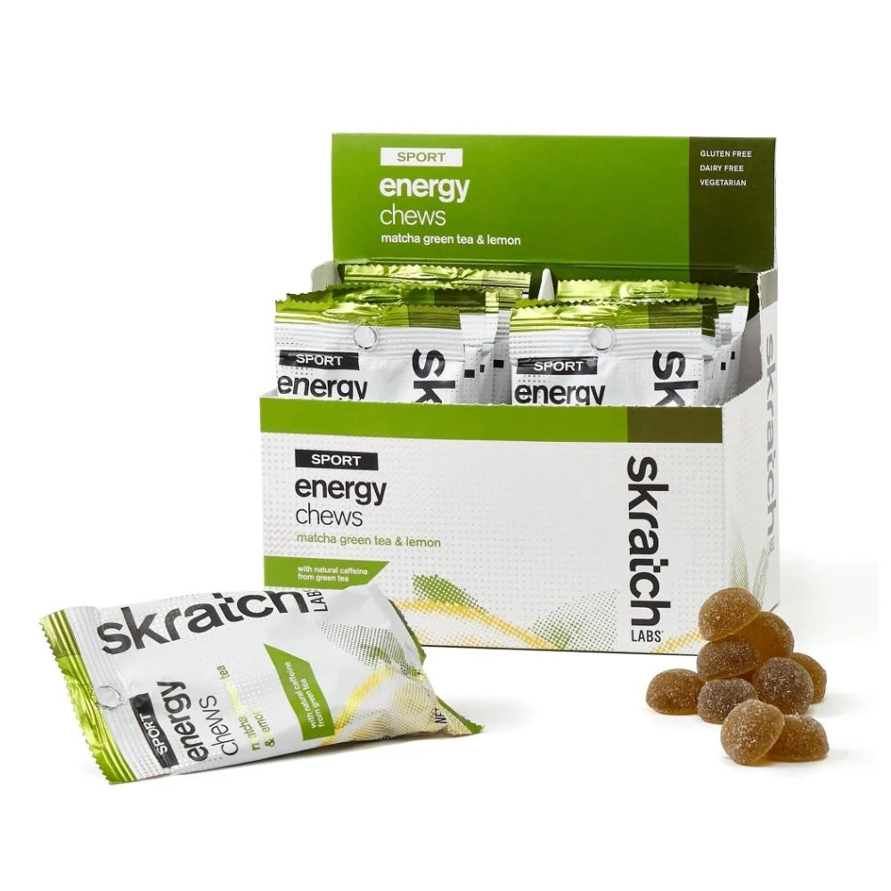 Skratch Labs Sports Energy Chews - Natural Electrolyte Gummies for Endurance Athletes | Pre-Workout & Post-Workout Fuel for Running, Cycling & Gym Training
