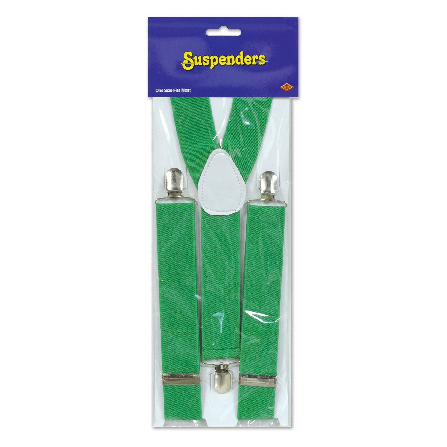 12 Pack Beistle Green Suspenders for Men & Women - Adjustable Elastic Suspenders for Pants, Costumes & Formal Wear - Perfect for Weddings, Parties & Vintage Outfits