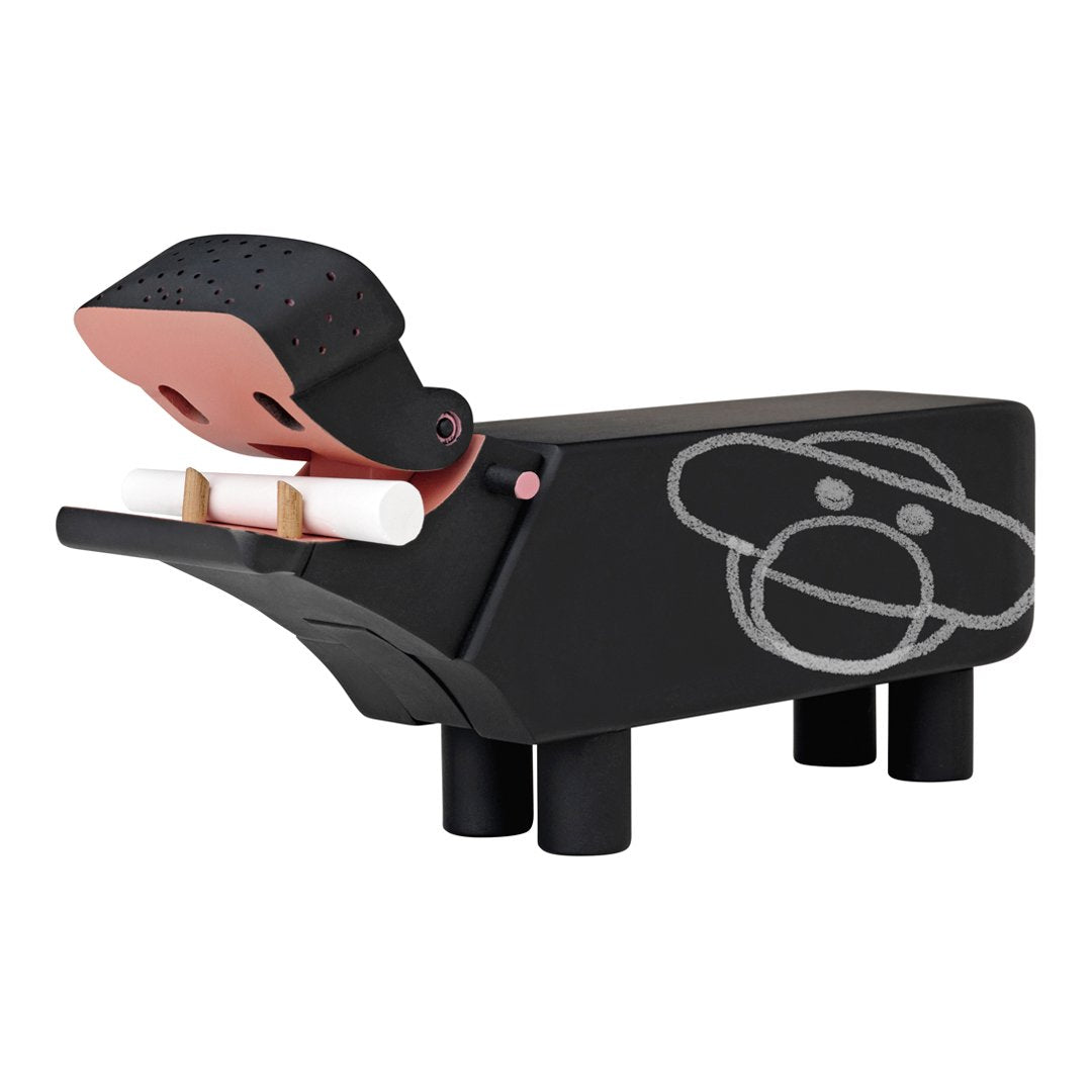 Blackboard Hippo Figurine - Cute Animal Statue for Home & Office Decor, Teacher Gifts, Classroom Supplies | Perfect for School, Nursery, Desk Display