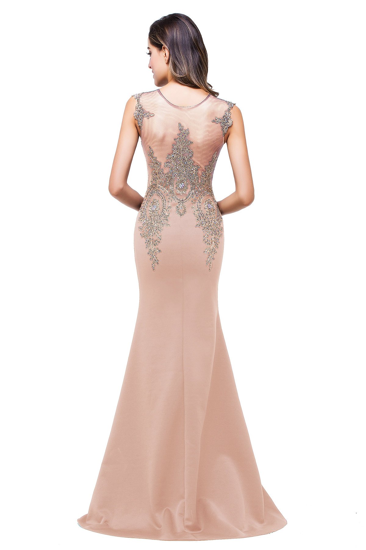 Elegant Rhinestone Lace Mermaid Prom Dress for Women - Long Formal Evening Gown for Homecoming, Wedding, and Special Occasions