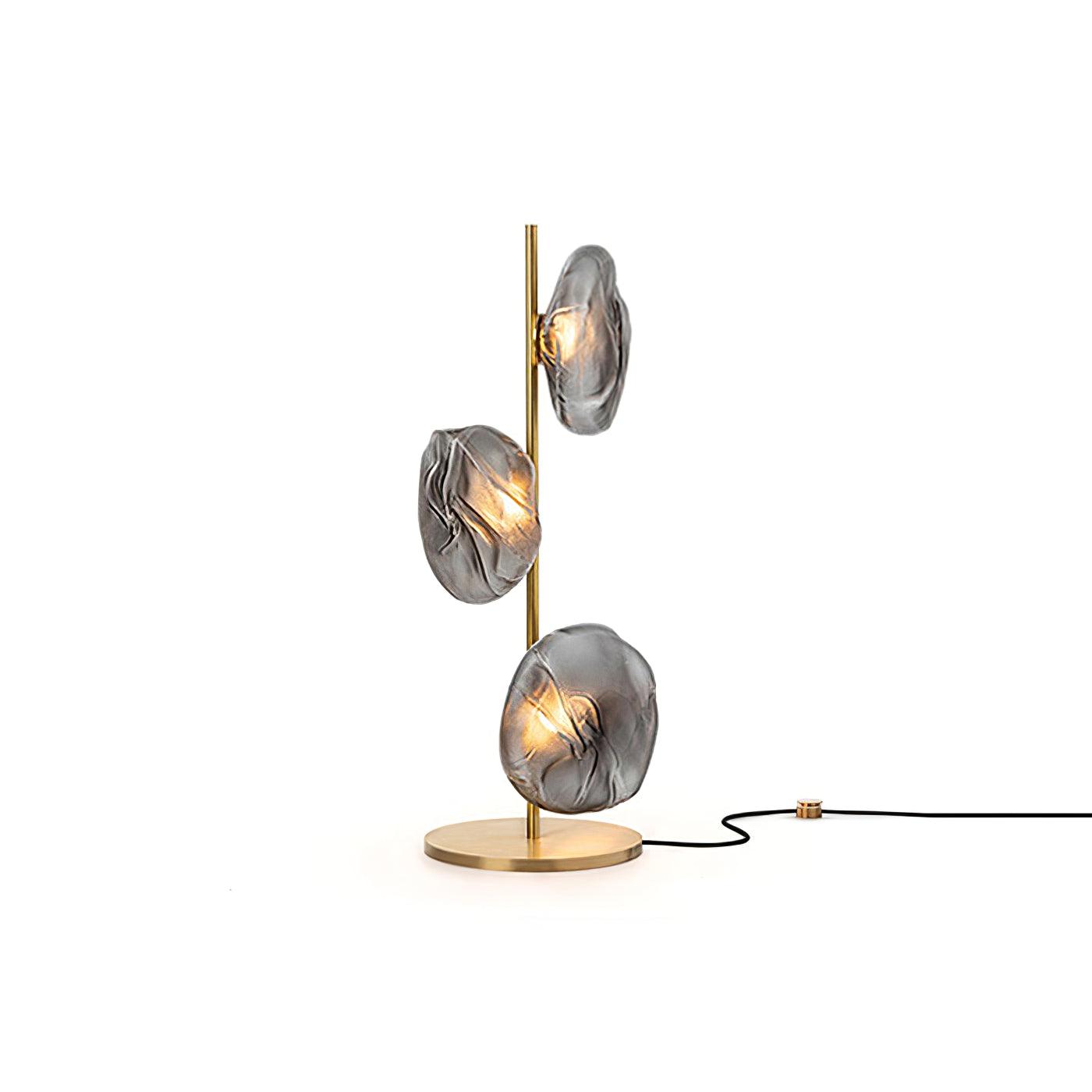 Elegant Glass Petals Table Lamp - Modern Home Decor for Bedroom, Living Room & Office - Soft Ambient Lighting for Relaxation & Reading