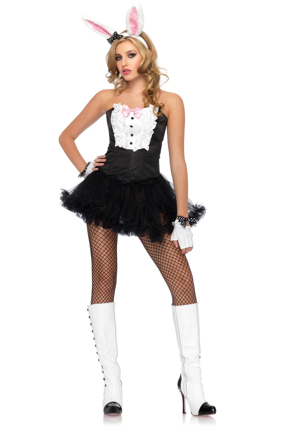 Leg Avenue Women's Plush Bunny Costume Kit - Cute & Soft Easter Bunny Outfit for Women, Halloween Cosplay, Party Dress Up & Themed Events