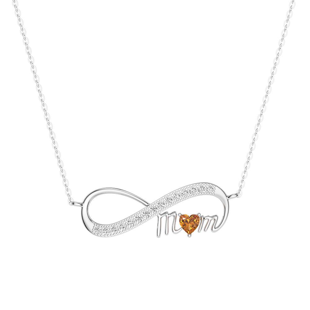 Mom's Heart Shaped Birthstone Necklace - Personalized Gift for Mother's Day, Birthday & Anniversary | Perfect for Everyday Wear & Special Occasions