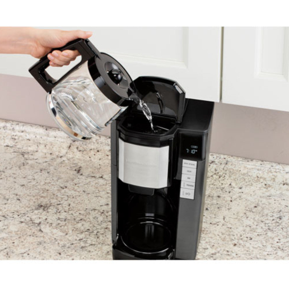 Hamilton Beach 46382C Front Fill Plus Programmable Coffee Maker - Certified Refurbished with Home Essentials Warranty | Perfect for Home, Office & Kitchen Use