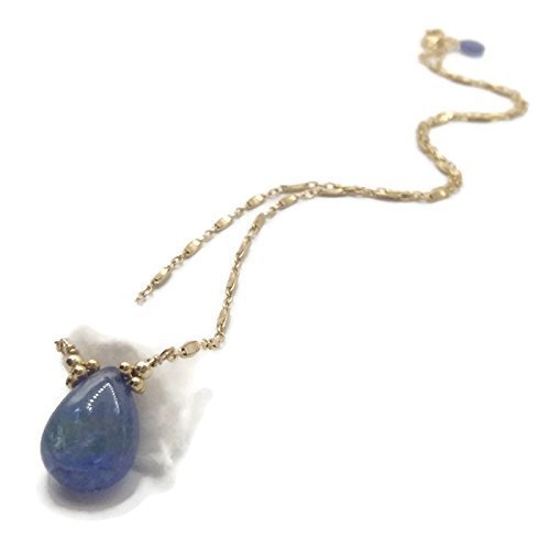 Tanzanite Birthstone Necklace for Women - December Birthday Jewelry Gift - 16 Inch Blue Teardrop Gemstone Pendant Necklace - Perfect for Anniversaries, Christmas & Special Occasions