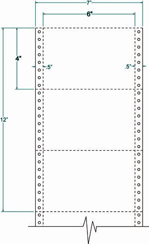 Compulabel 210857 Dot Matrix Continuous Pin Feed Post Cards - 6