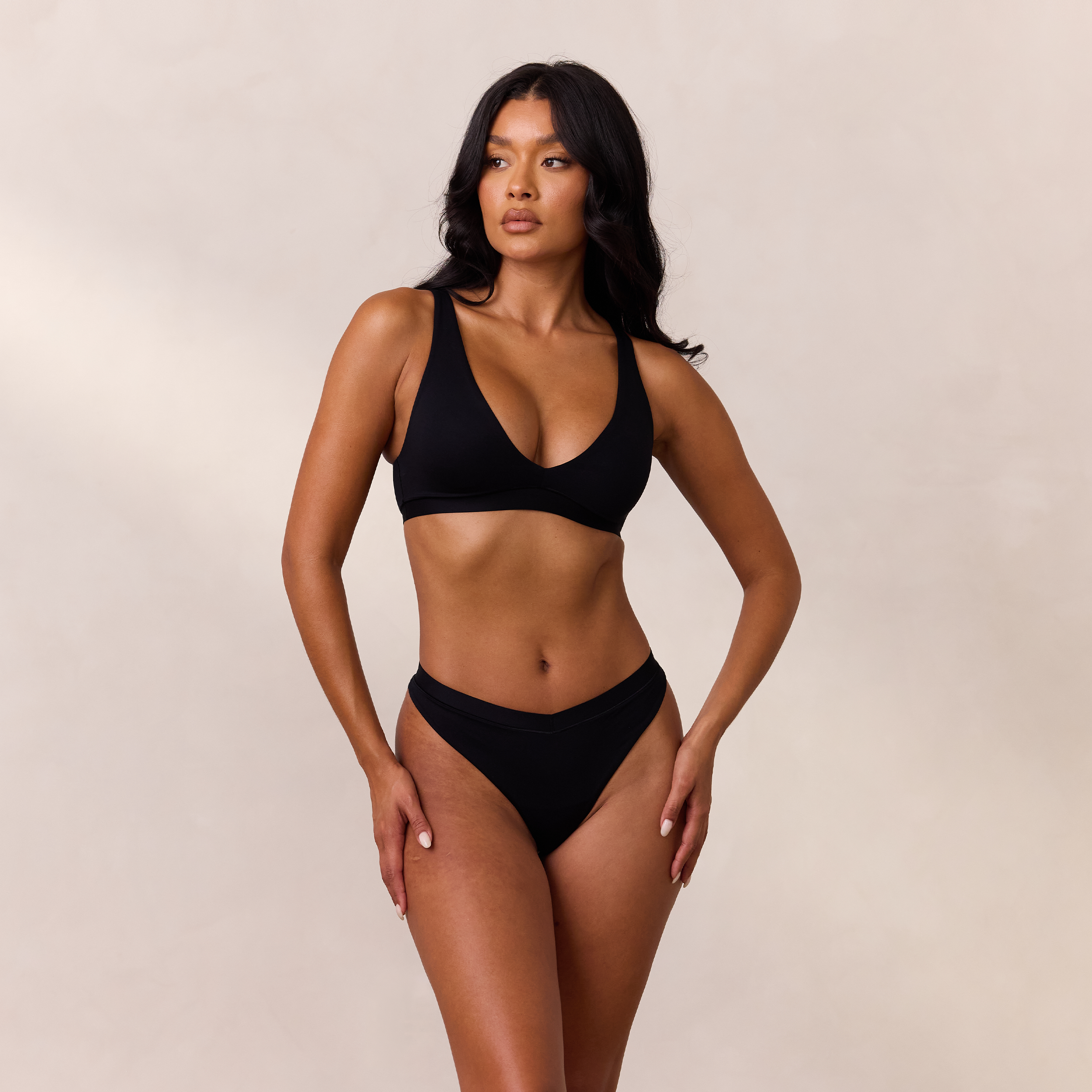 Everyday Comfort Triangle Bra - Wireless Soft Cup Bralette for Women - Black | Perfect for Yoga, Lounge & Sleep