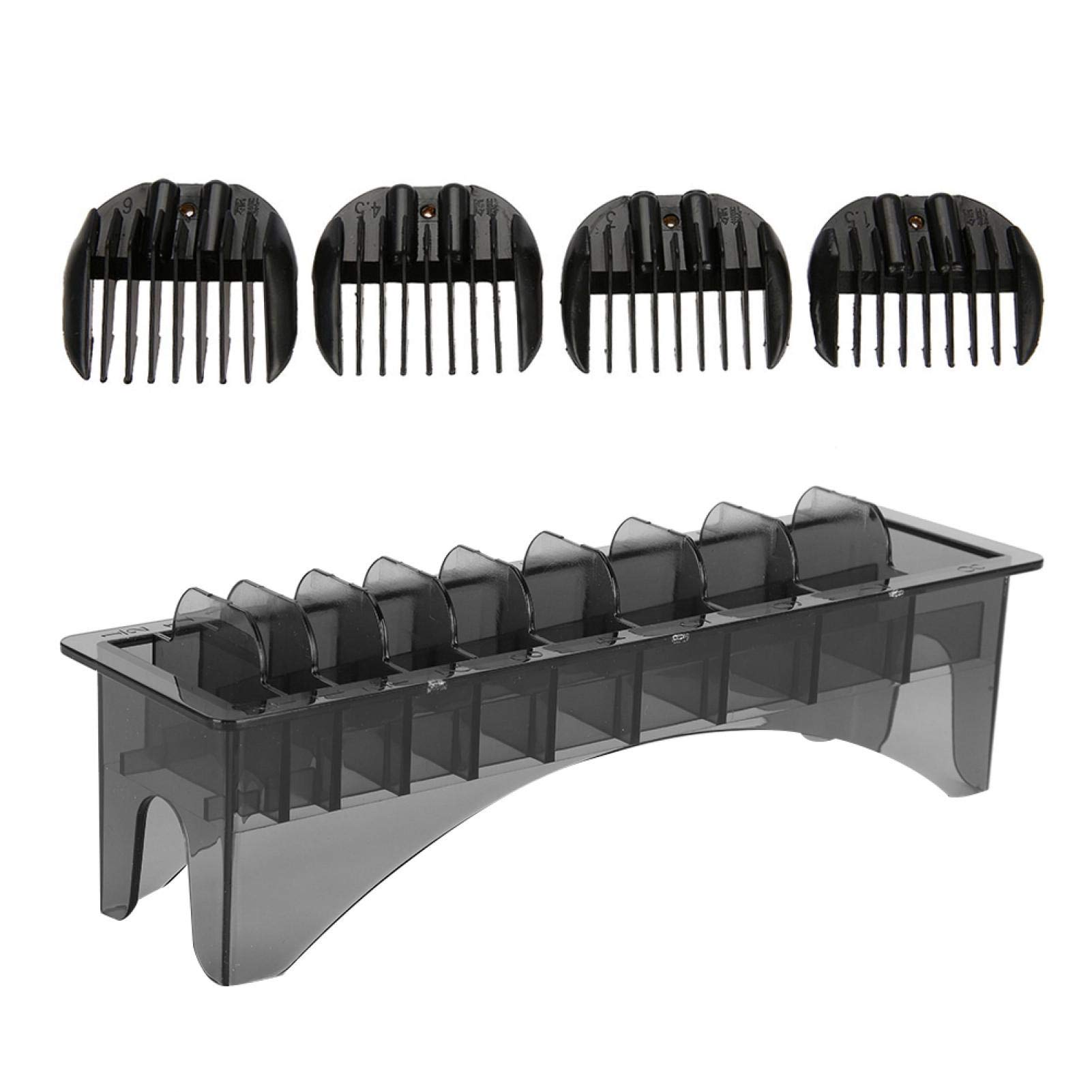 10 Grid Universal Hair Clipper Comb Storage Case - Plastic Barber Comb Organizer Box for Salon & Home Hairstyling - Perfect for Clipper Guards, Trimmer Attachments & Styling Tools