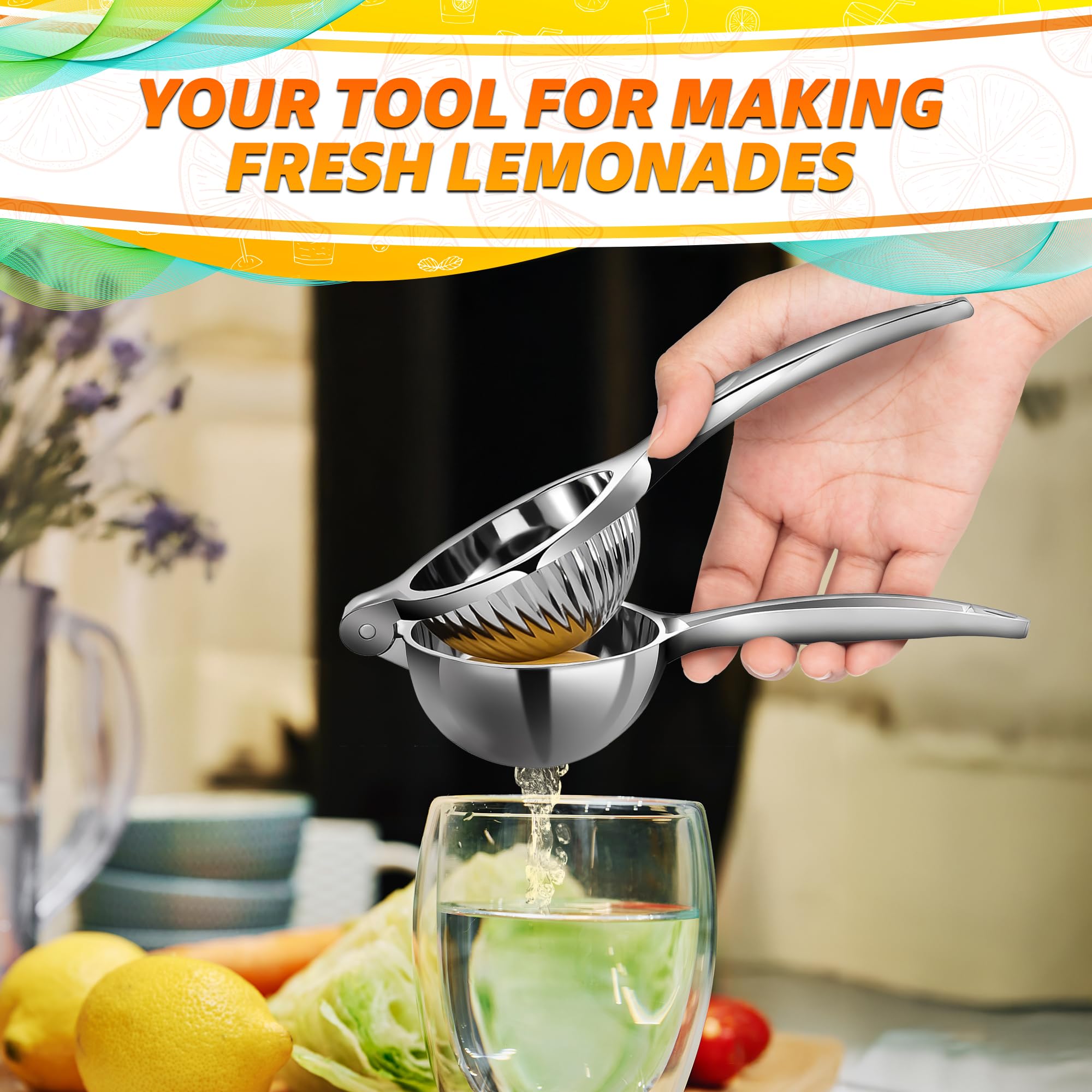 Premium Stainless Steel Lemon & Lime Squeezer - 8.3