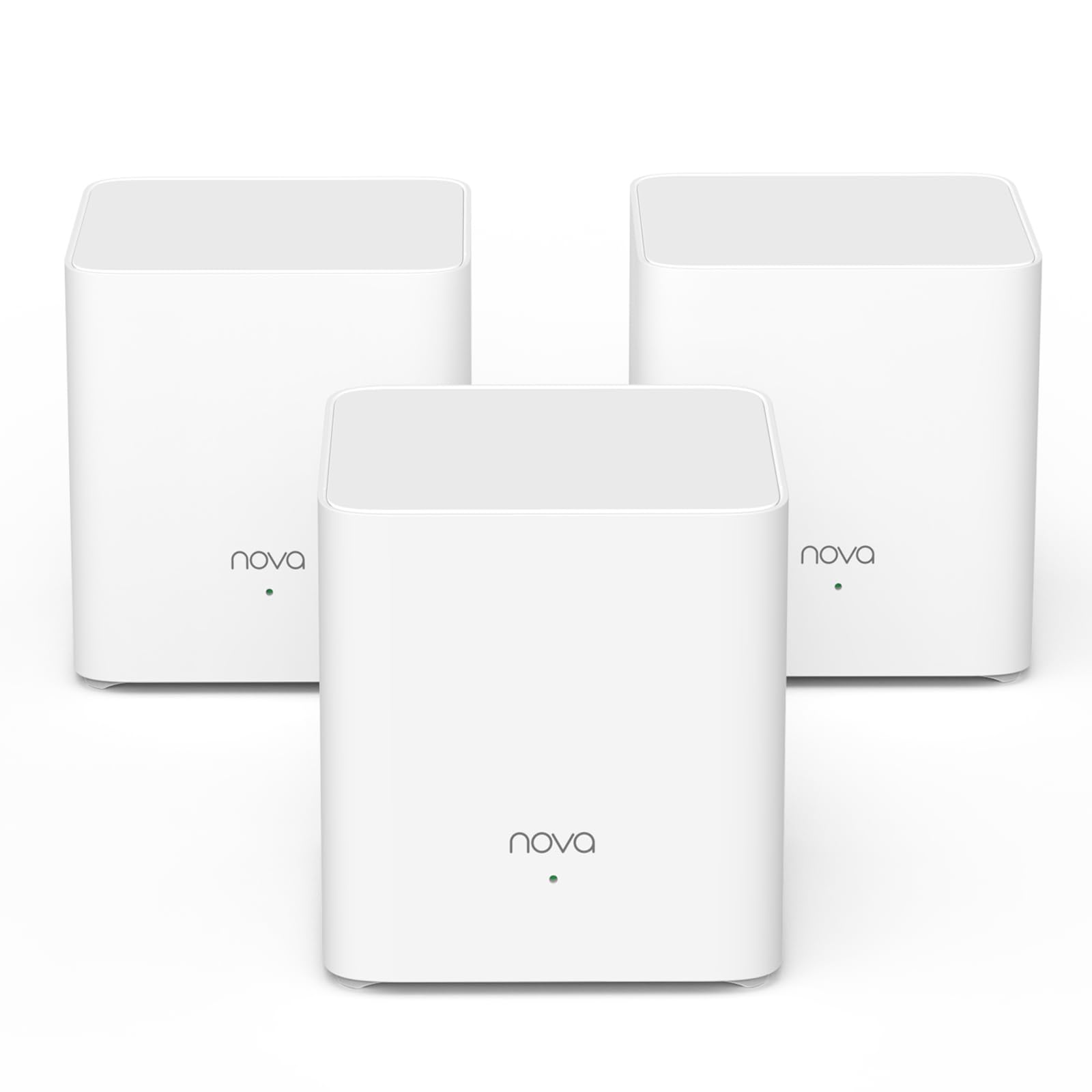Tenda Nova Mesh MX3 (3-Pack) - AX1500 Dual-Band WiFi 6 Mesh System, Whole Home Coverage up to 270㎡, Easy Setup, Parental Controls, Alexa Compatible - Perfect for Smart Homes and Large Spaces