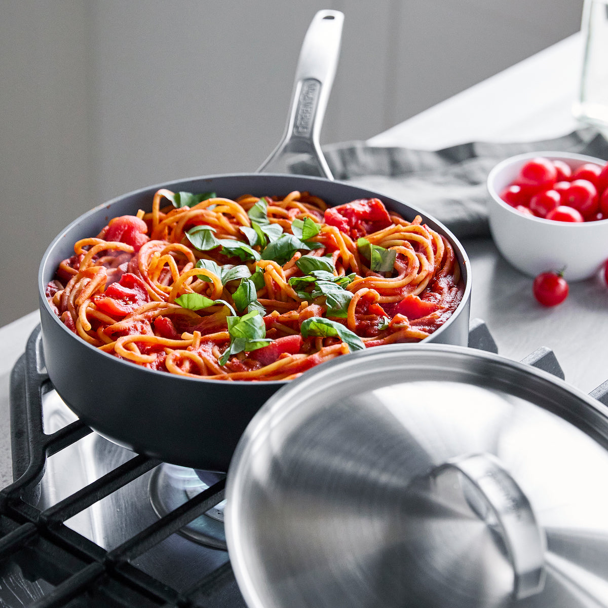 Paris Pro Ceramic Nonstick 11-Piece Cookware Set - Oven & Stovetop Safe Pots and Pans for Healthy Cooking | Perfect for Frying, Boiling, Baking & Serving Family Meals