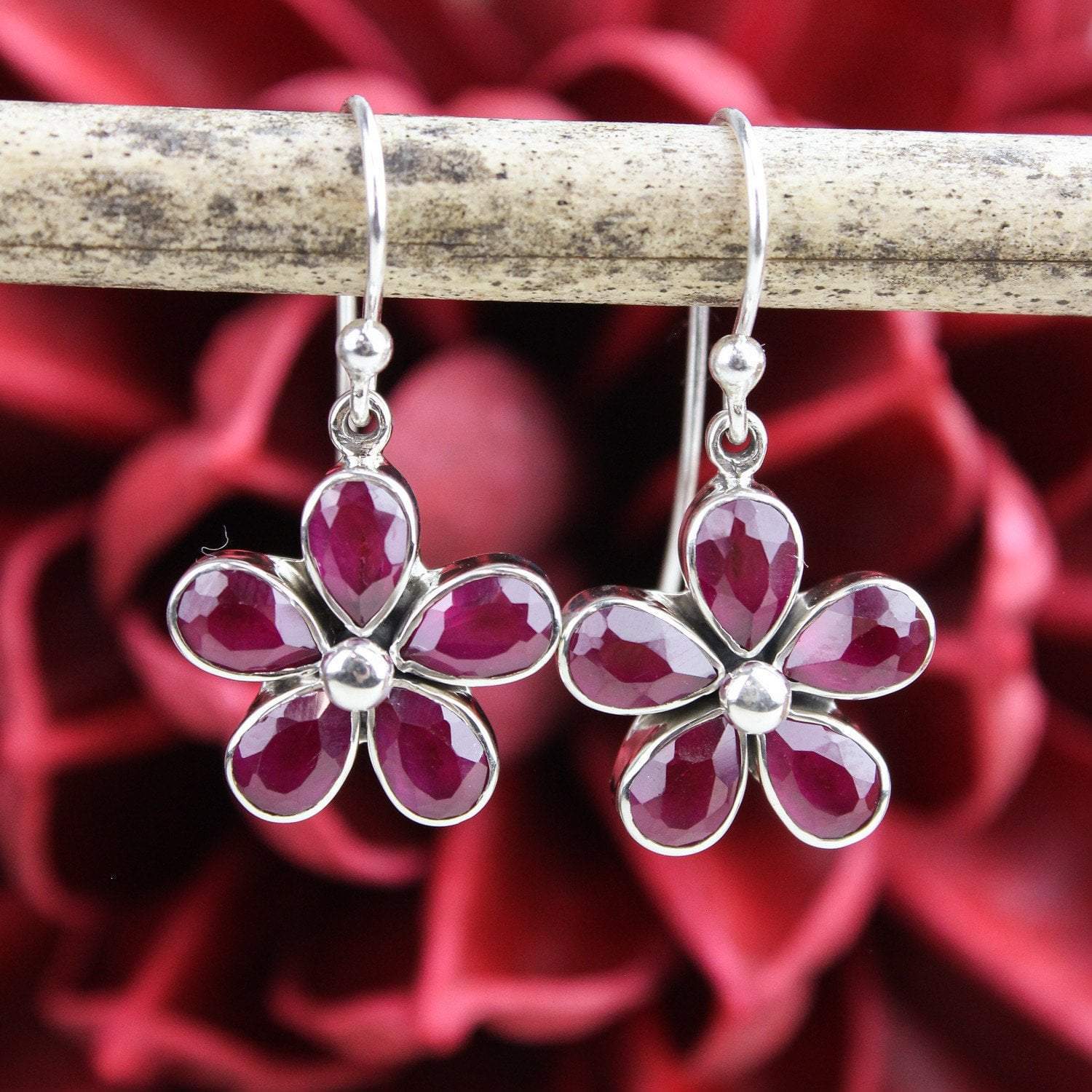 Exquisite Genuine Ruby Stud Earrings for Women - 14K Gold Plated Elegant Jewelry Gift for Birthday, Anniversary & Special Occasions | Perfect for Parties, Weddings & Date Nights