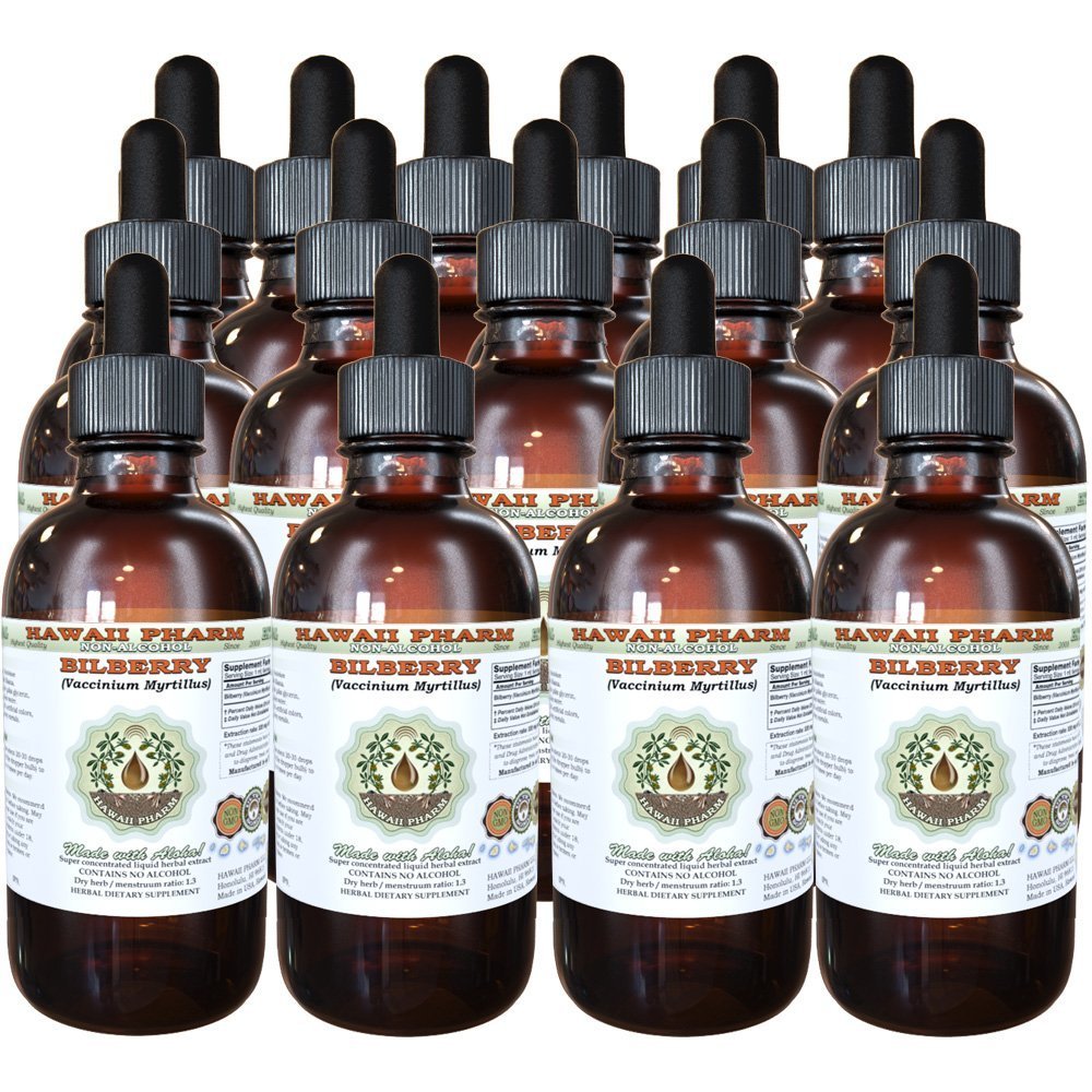 Organic Bilberry Alcohol-Free Liquid Extract (Vaccinium myrtillus) - 4 oz Dried Leaf Glycerite - 15x Concentrated - Natural Eye Health Supplement for Vision Support & Antioxidant Boost - Perfect for Smoothies, Teas, and Wellness Routines